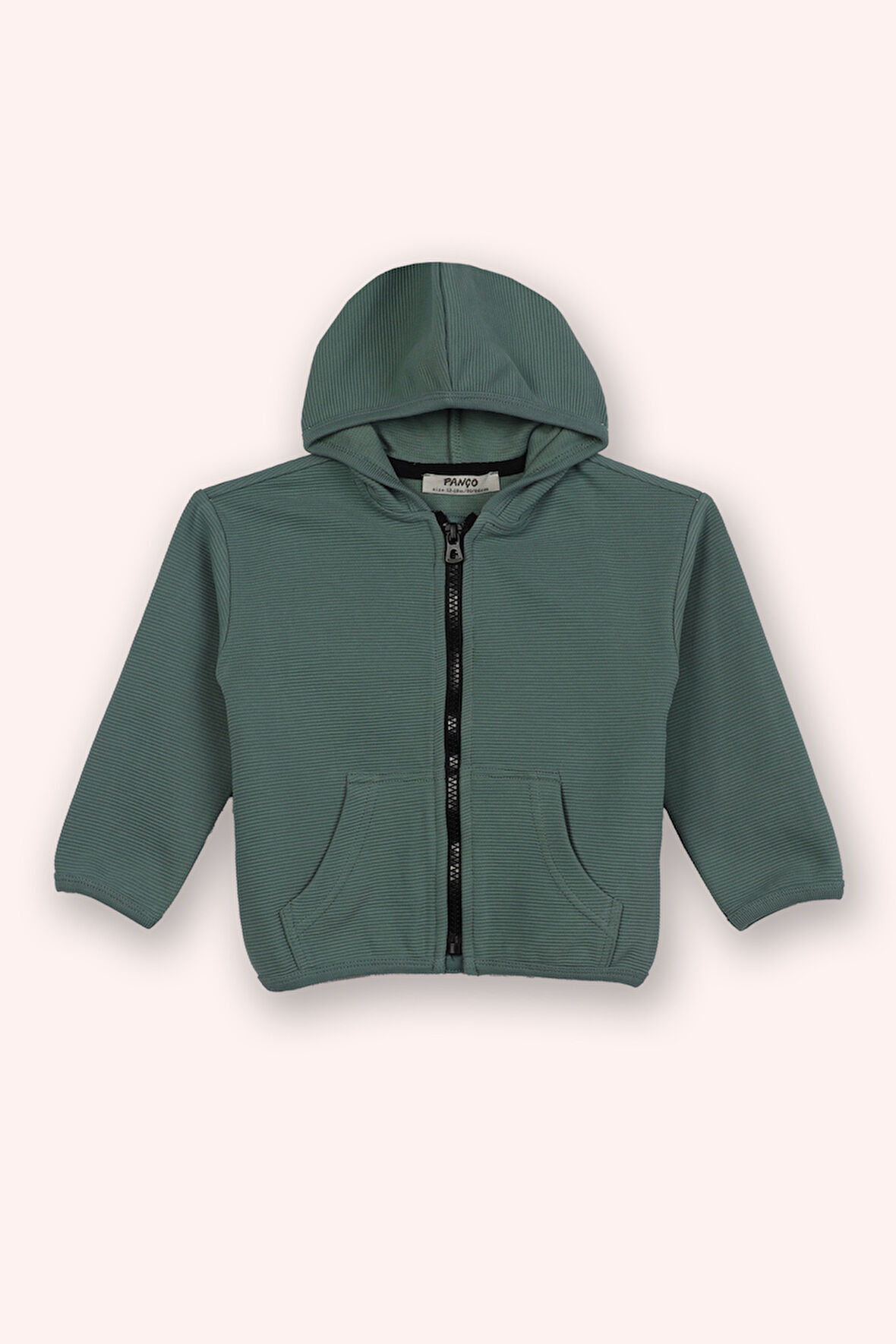 Erkek Çocuk Fermuarlı Sweatshirt Yeşil