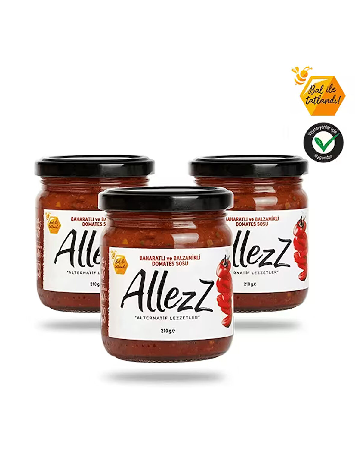 Allezz 3’lü Baharatlı ve Balzamikli Domates Sosu