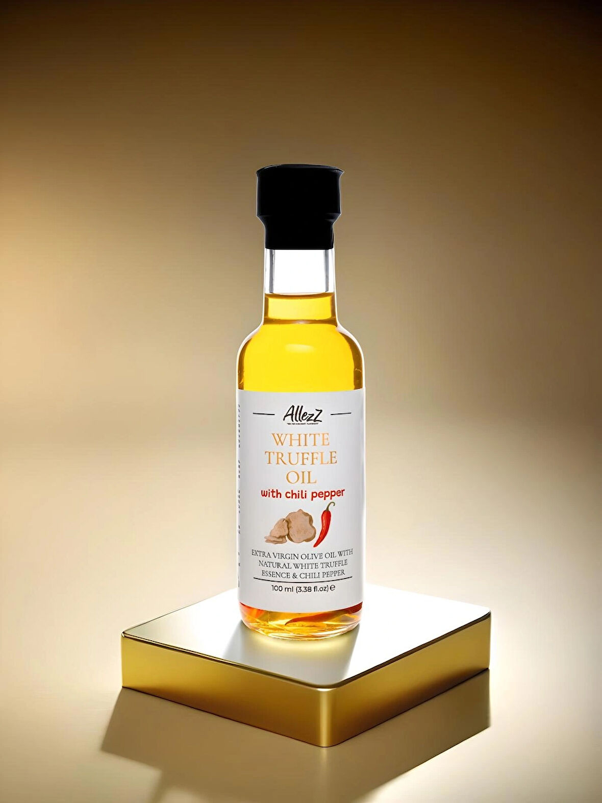 Acı Biberli Beyaz Trüflü Natürel Sızma Zeytinyağı 100 ml