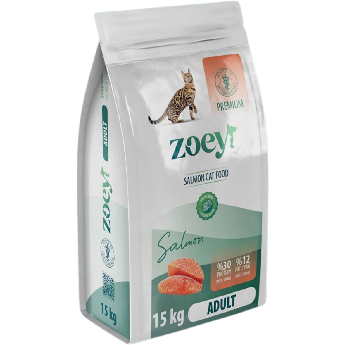 Zoey Somonlu Yetişkin Kedi Maması 15 KG