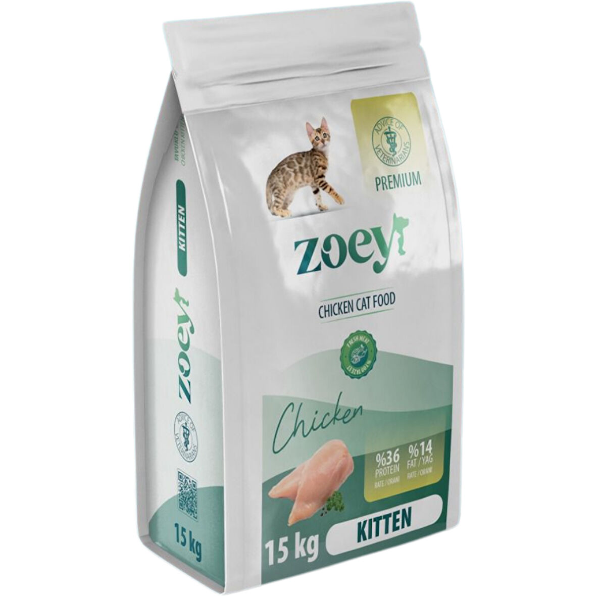 Zoey Tavuklu Yavru Kedi Maması 15 KG