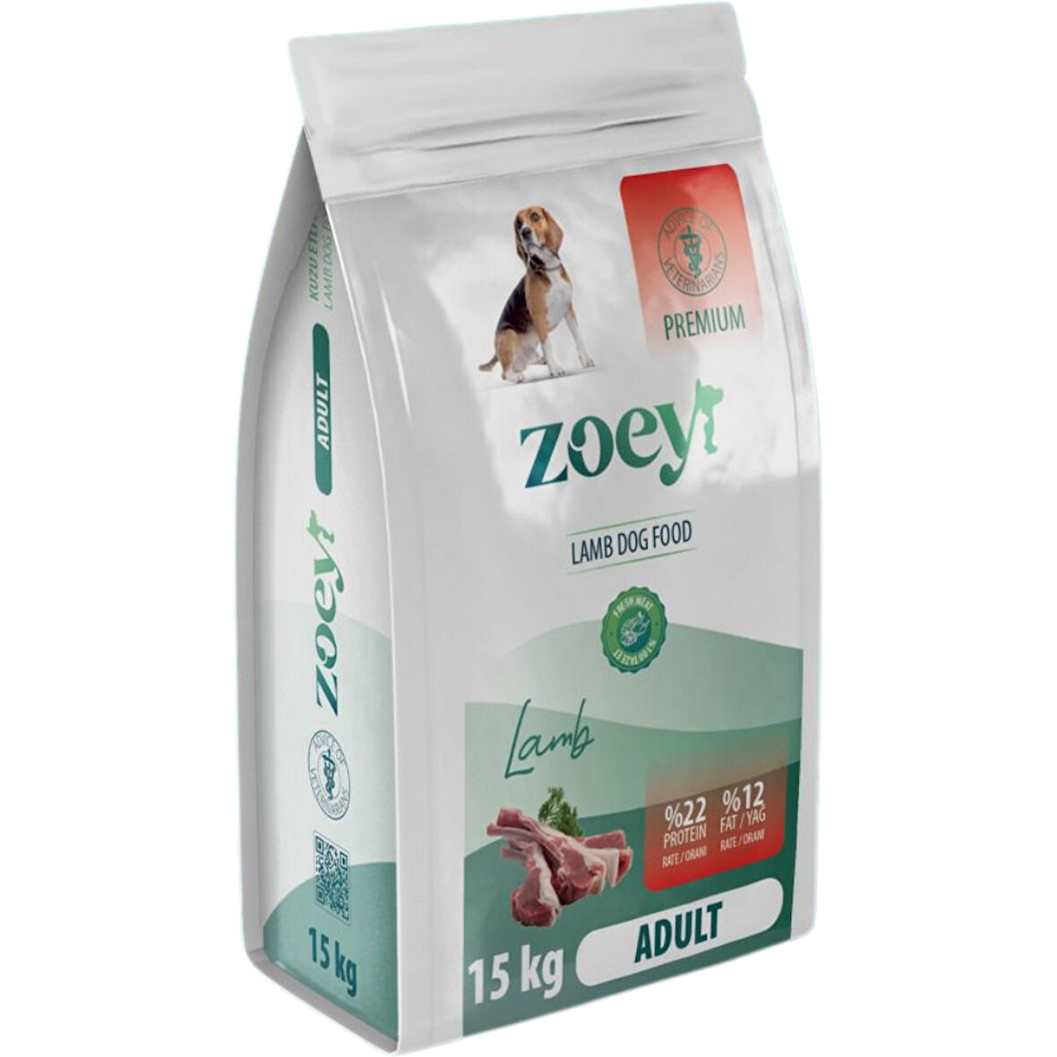 Zoey Kuzulu Yetişkin Köpek Maması 15 KG