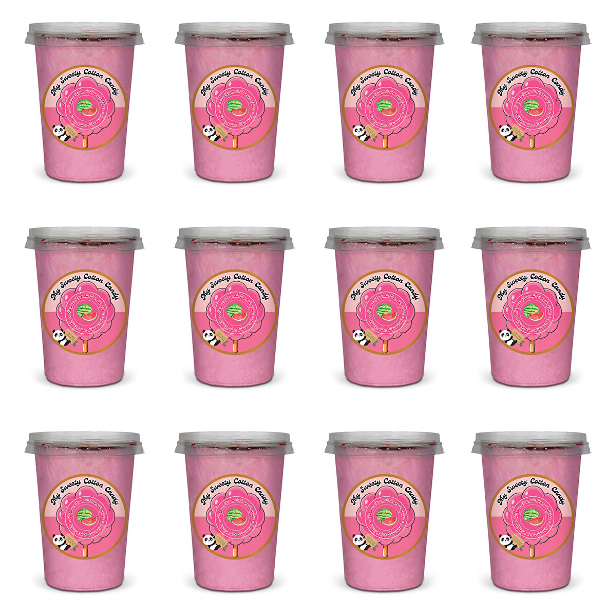 KARPUZ AROMALI 12'Lİ GURME PAMUK ŞEKERLER