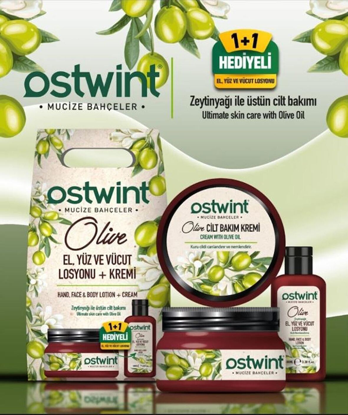 Ostwint 300 Ml Krem + 100 Ml Losyon Set Zeytin Yağlı 8683835159895