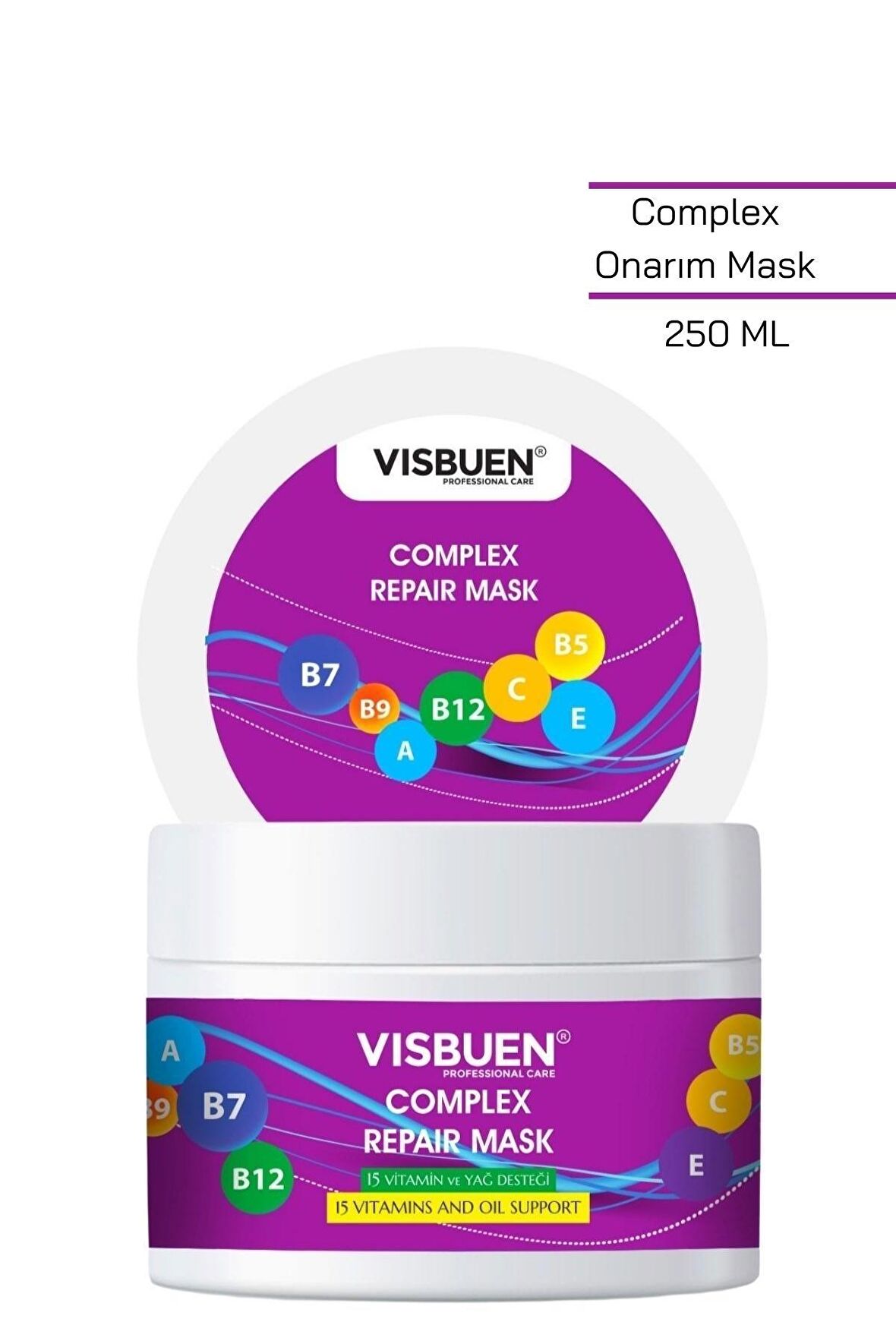 Complex Onarım Saç Maskesi 15 Doğal Aktifli Besleyici Güçlendirici ve Nemlendirici Bakım Butter