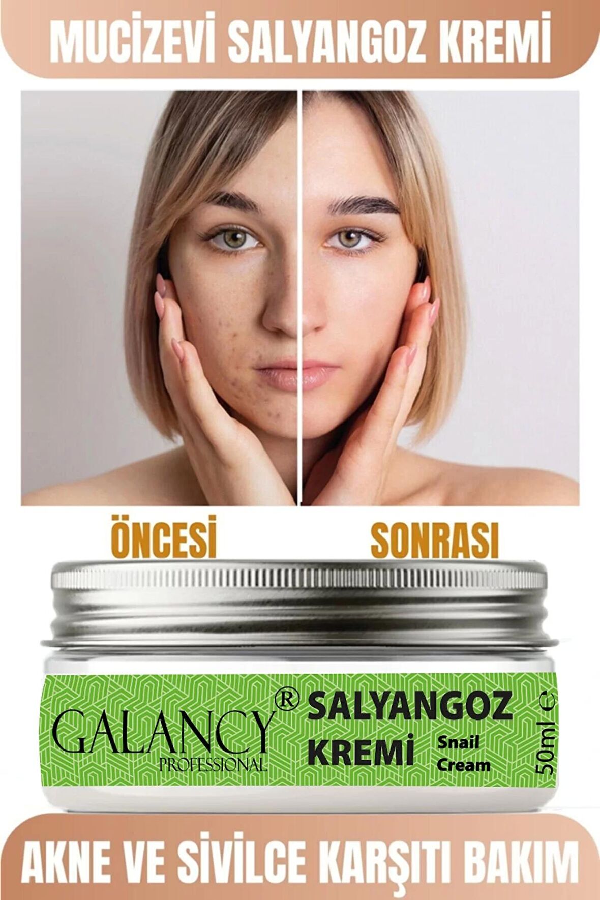 Vücut Ve Yüz Kremi - Salyangoz Özü Içeren Hyalüronik Asitli Onarıcı Besleyici Krem 50ml