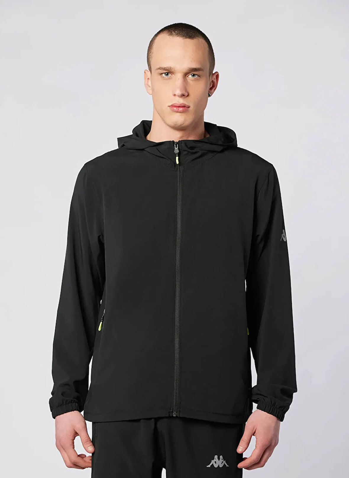 Kappa 361Y8SW-005 FASTINA FULL ZIP Siyah Normal Düz Erkek Zip Ceket