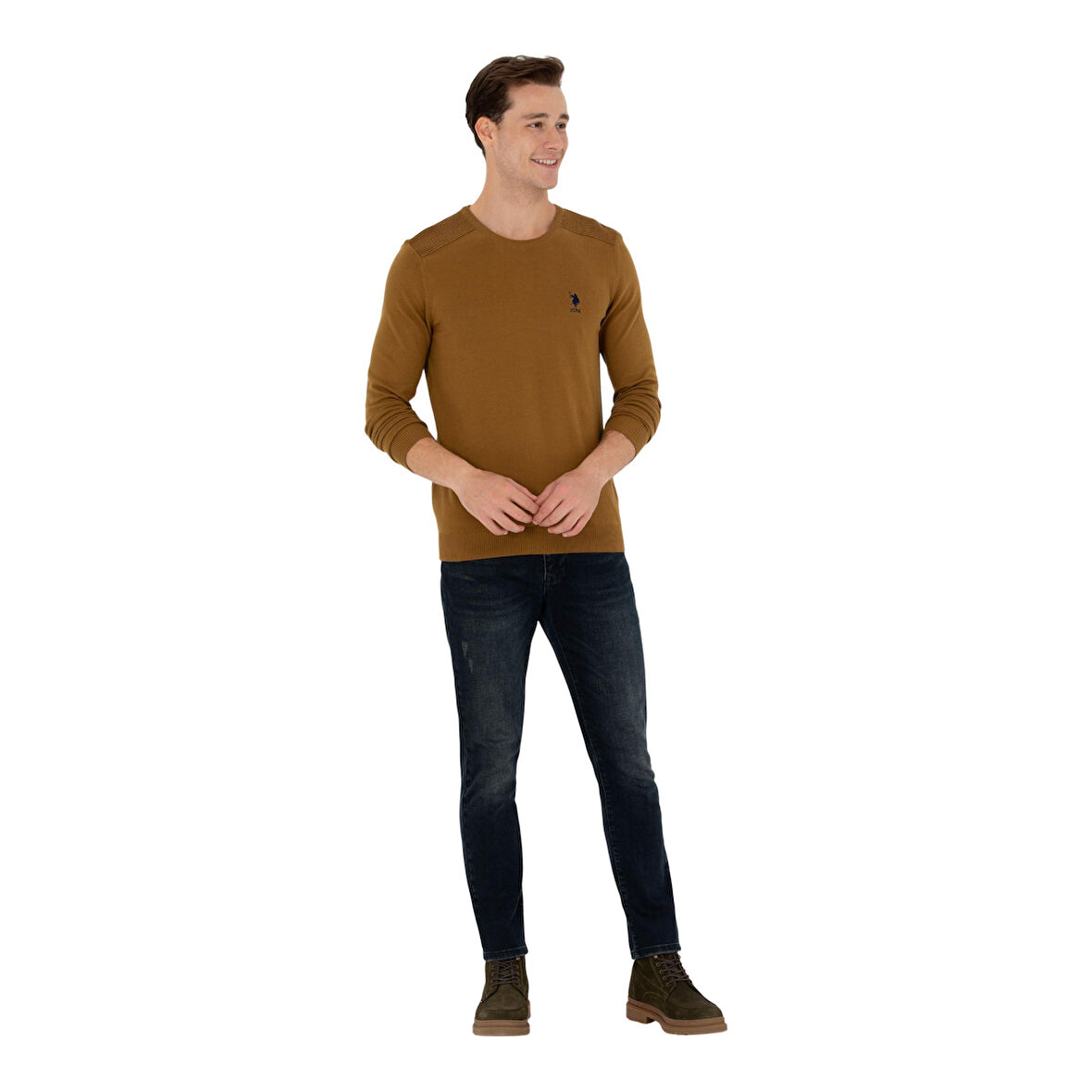 Erkek Bisiklet Yaka Slim Fit Kazak 1629680