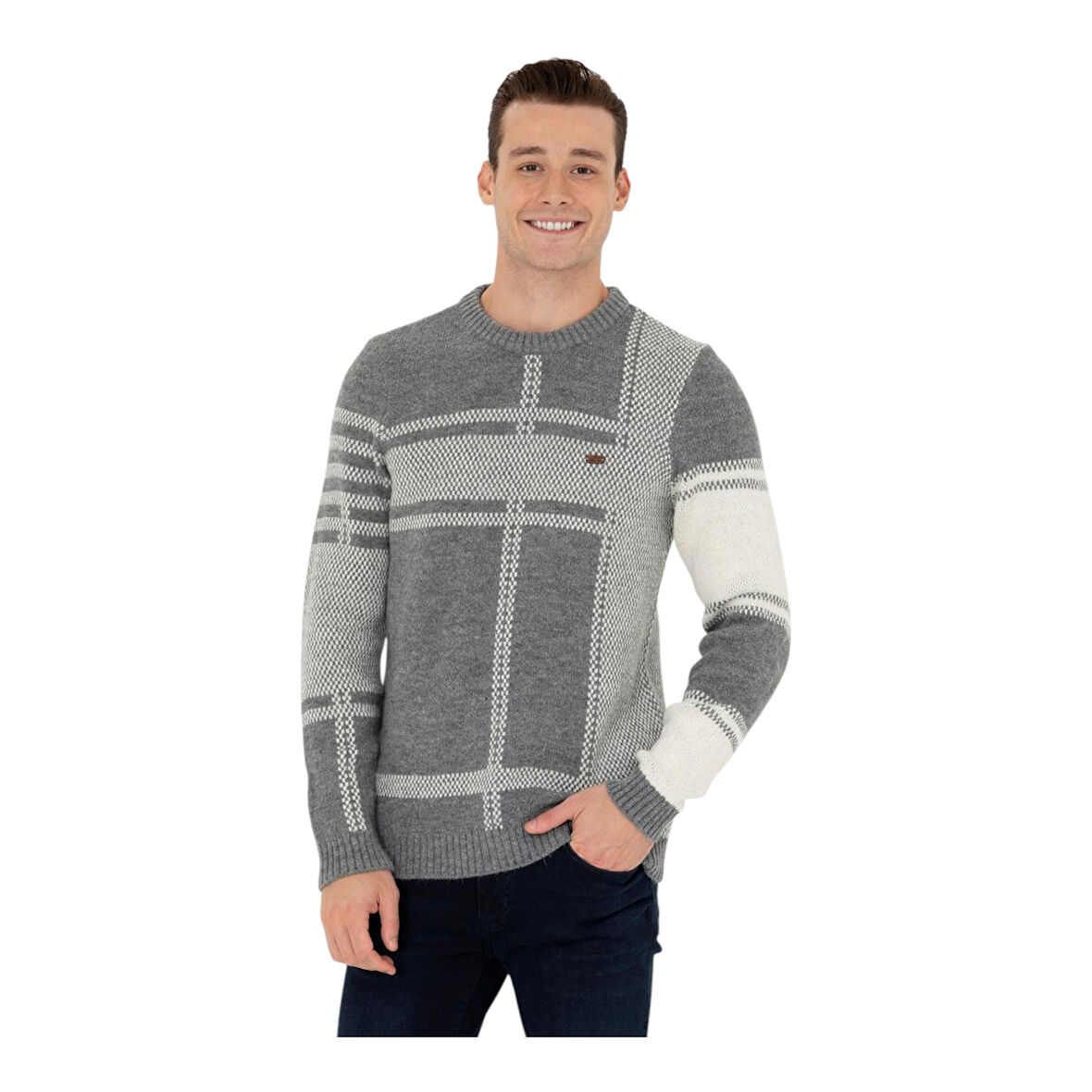 Erkek Gri Melanj Kazak