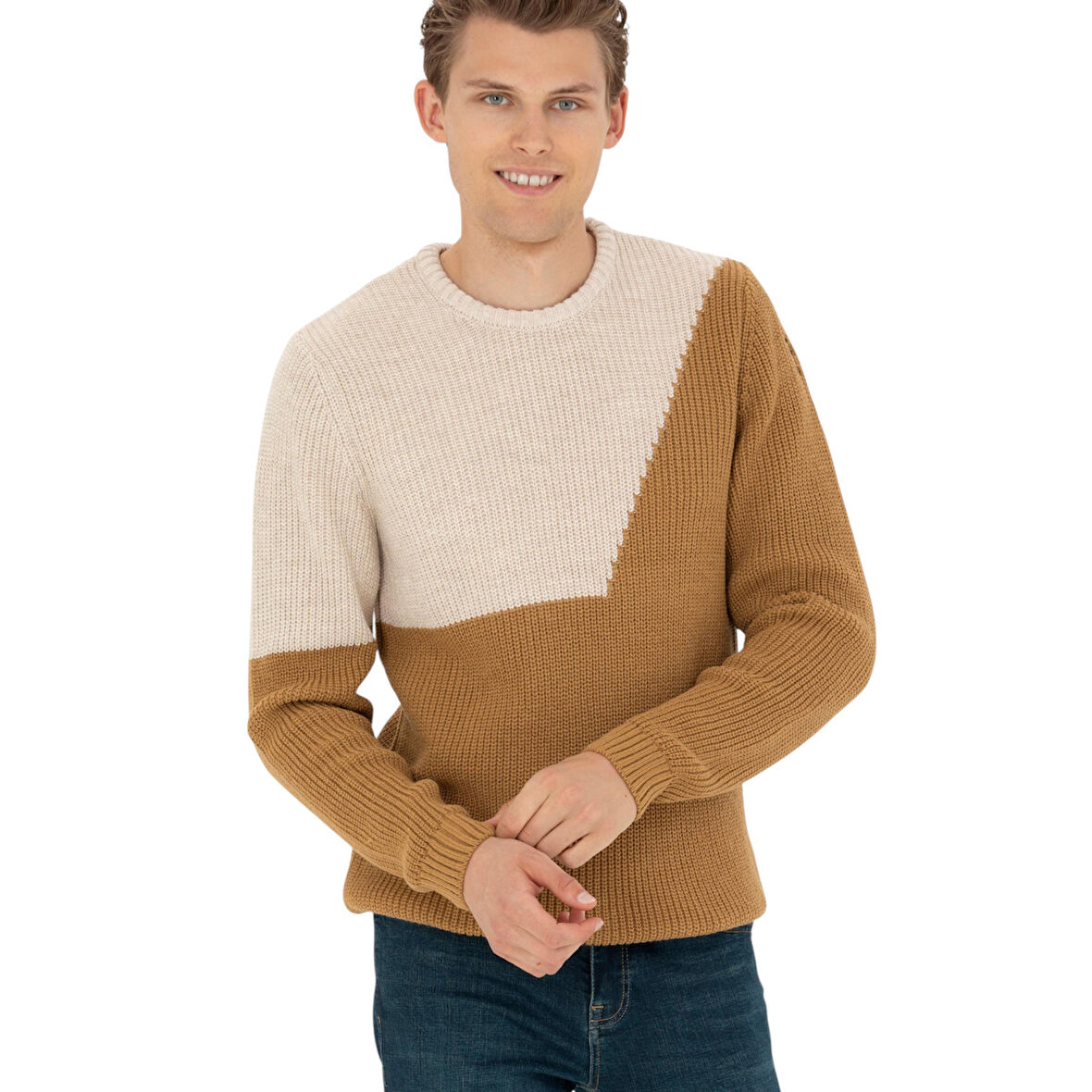 Yuvarlak Yaka Erkek Kazak