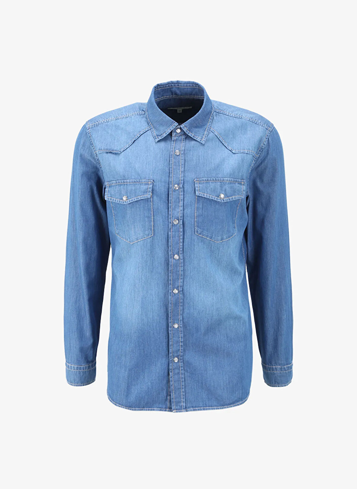 Cacharel Regular Fit Mavi Erkek Denim Gömlek NABIL
