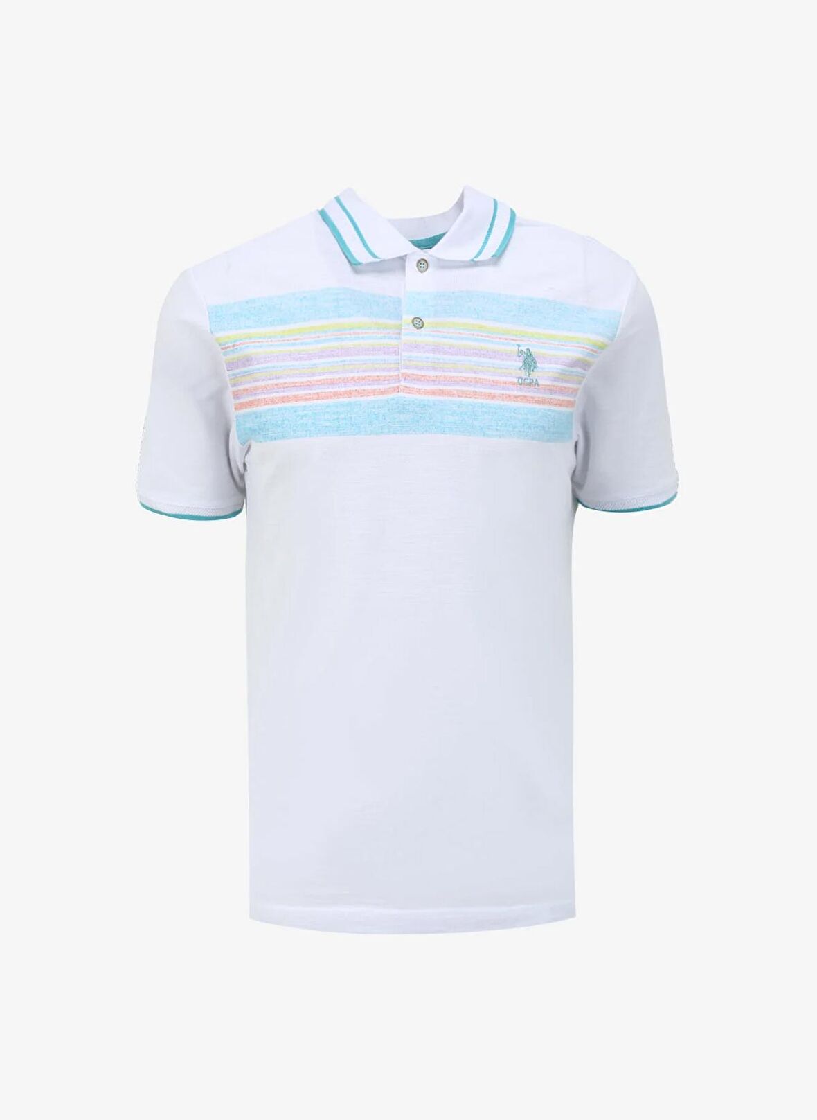 . Polo Yaka Beyaz Erkek T-Shirt TOLEDO