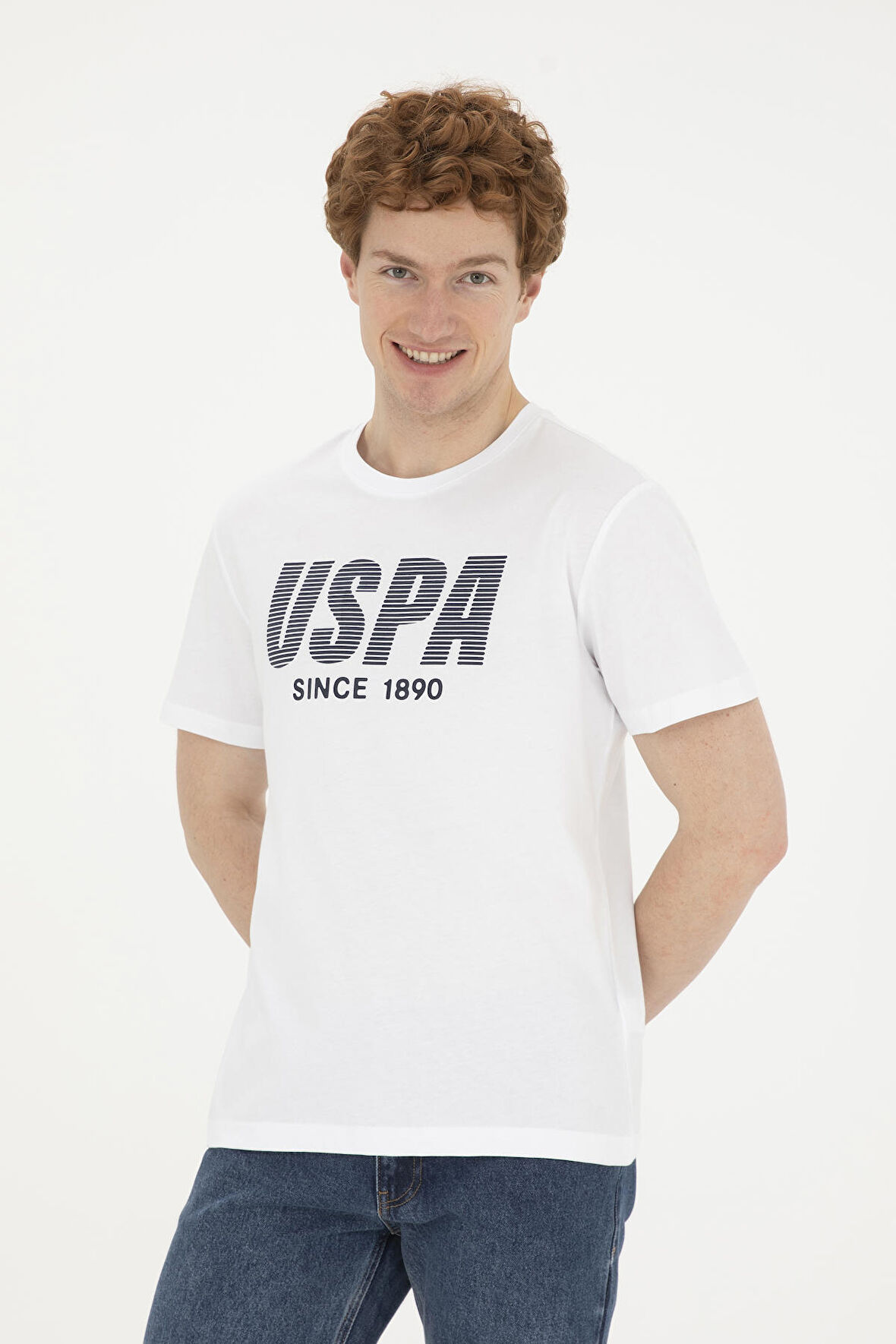 1827203 TEVER US Polo Assn Erkek T-shirt Beyaz