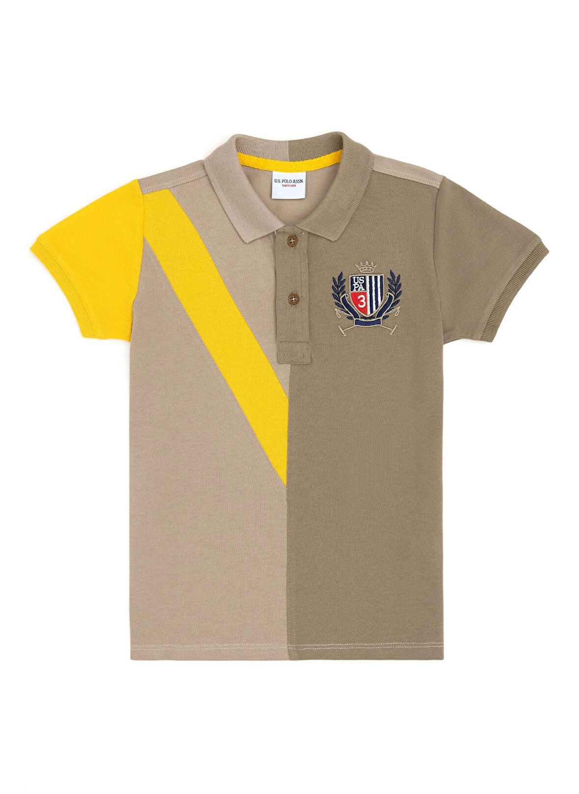 U.S. Polo Assn. Açık Haki Erkek Çocuk Regular Fit Polo T-Shirt T-REYNKIDS