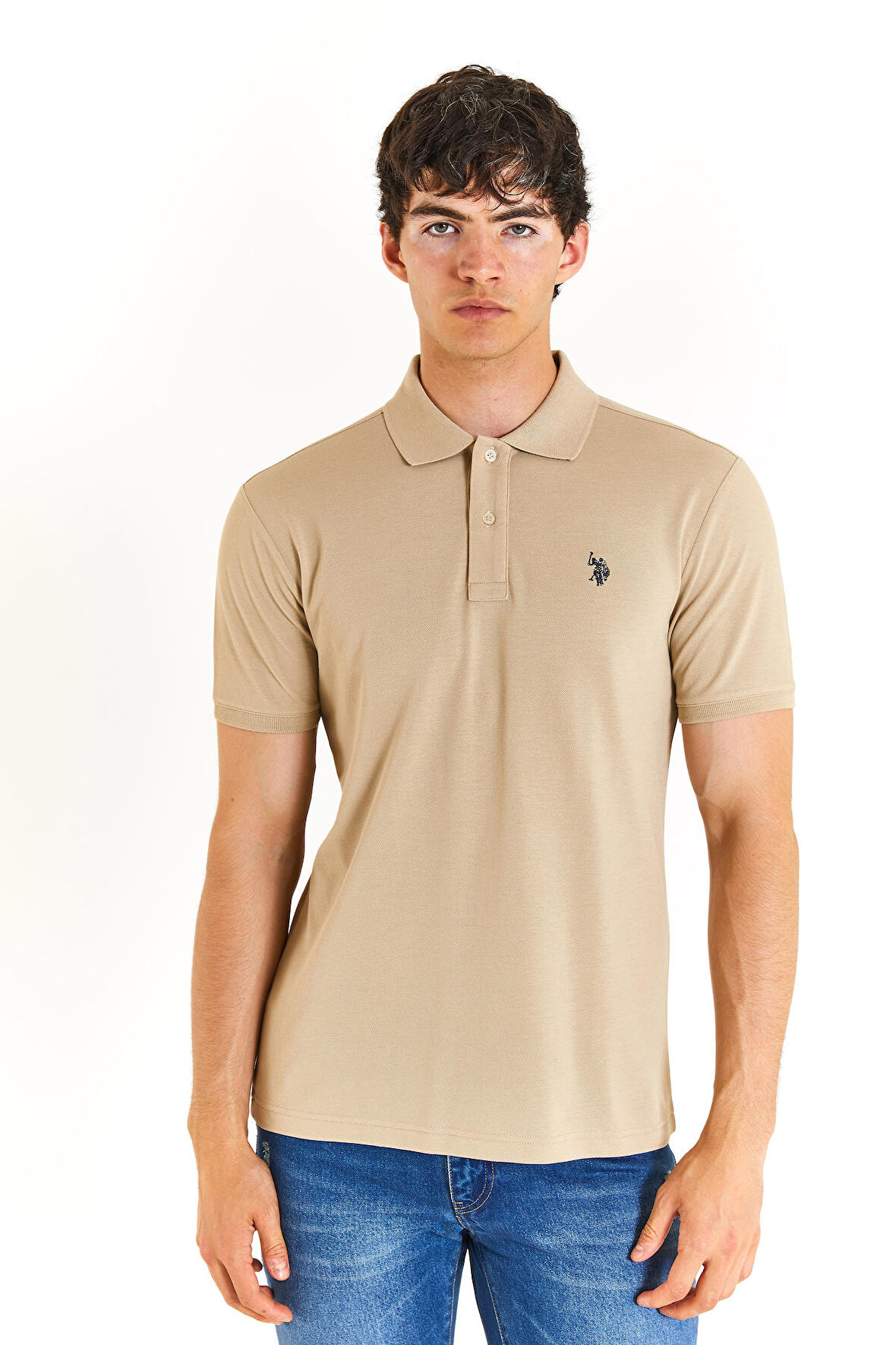 1792406 GTP04IY024 US Polo Assn Erkek T-shirt Açık Haki