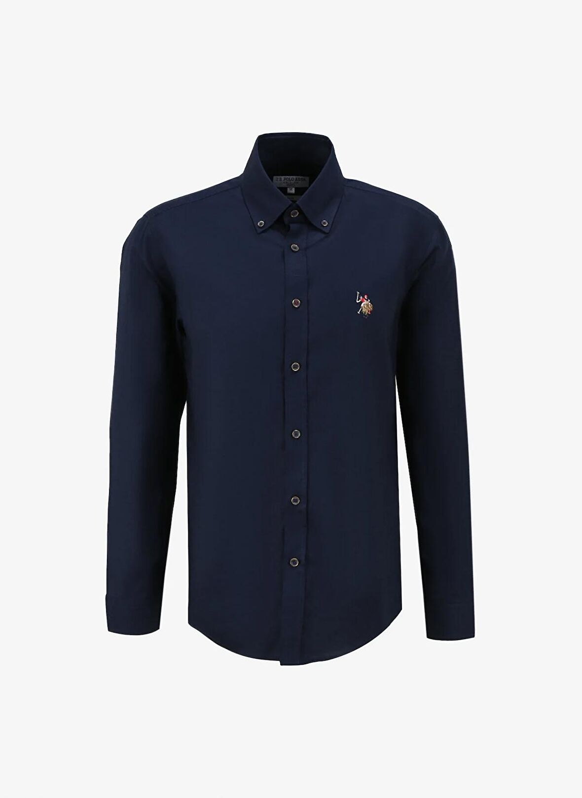 U.S. Polo Assn. Slim Fit Düğmeli Yaka Lacivert Erkek Gömlek CEDCOLOR024Y