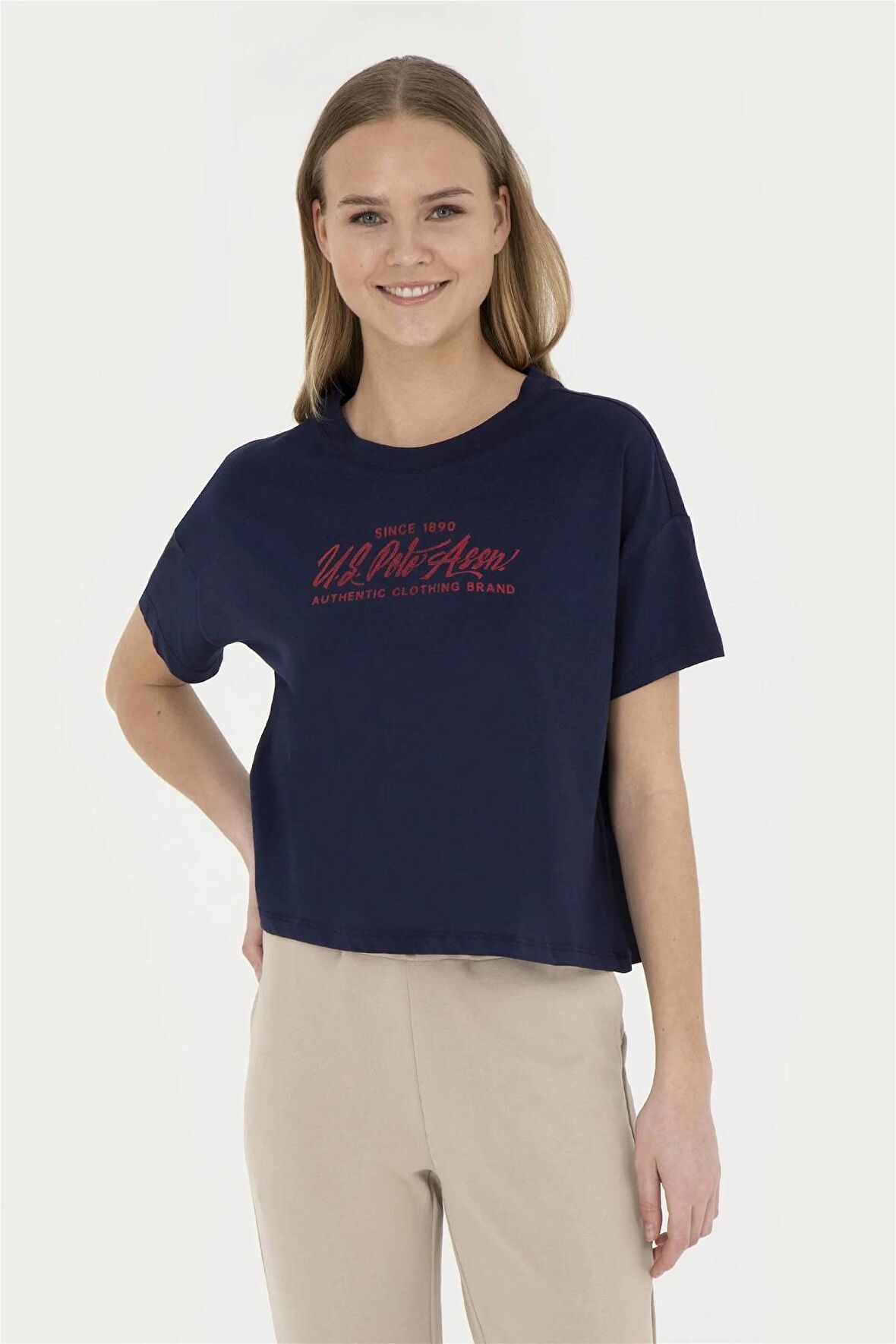 1832186 GROP US Polo Assn Kadın T-shirt Lacivert