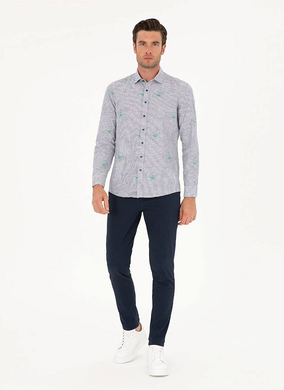 Cacharel Normal Bel Normal Paça Slim Fit Lacivert Erkek Pantolon RABI