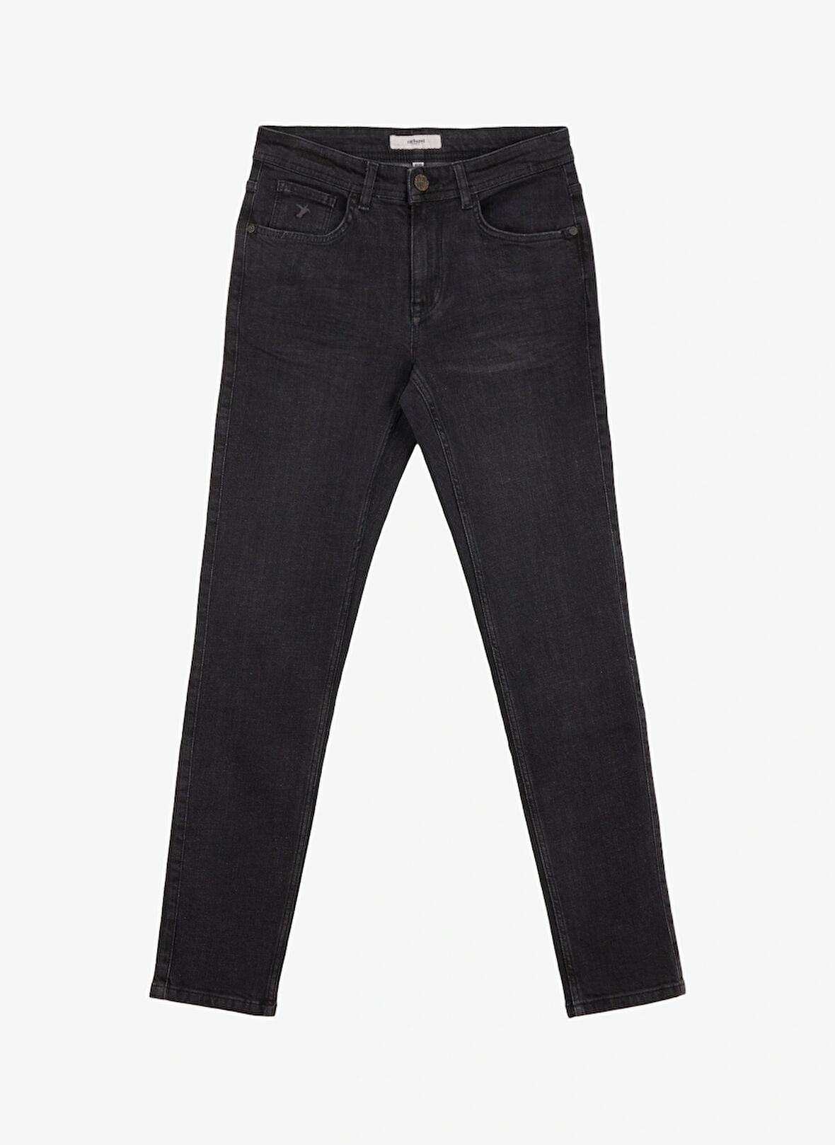 Cacharel Normal Bel Normal Paça Slim Fit Siyah Erkek Denim Pantolon NAST