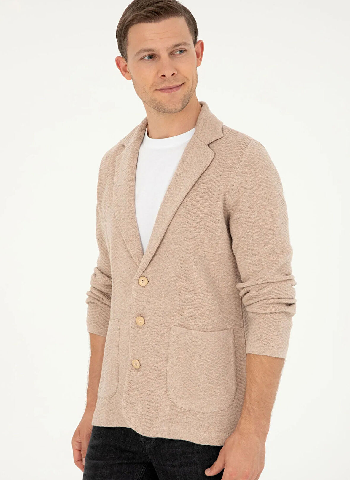 Cacharel Deve Tüyü Melanj Erkek Hırka LIANA LIANA