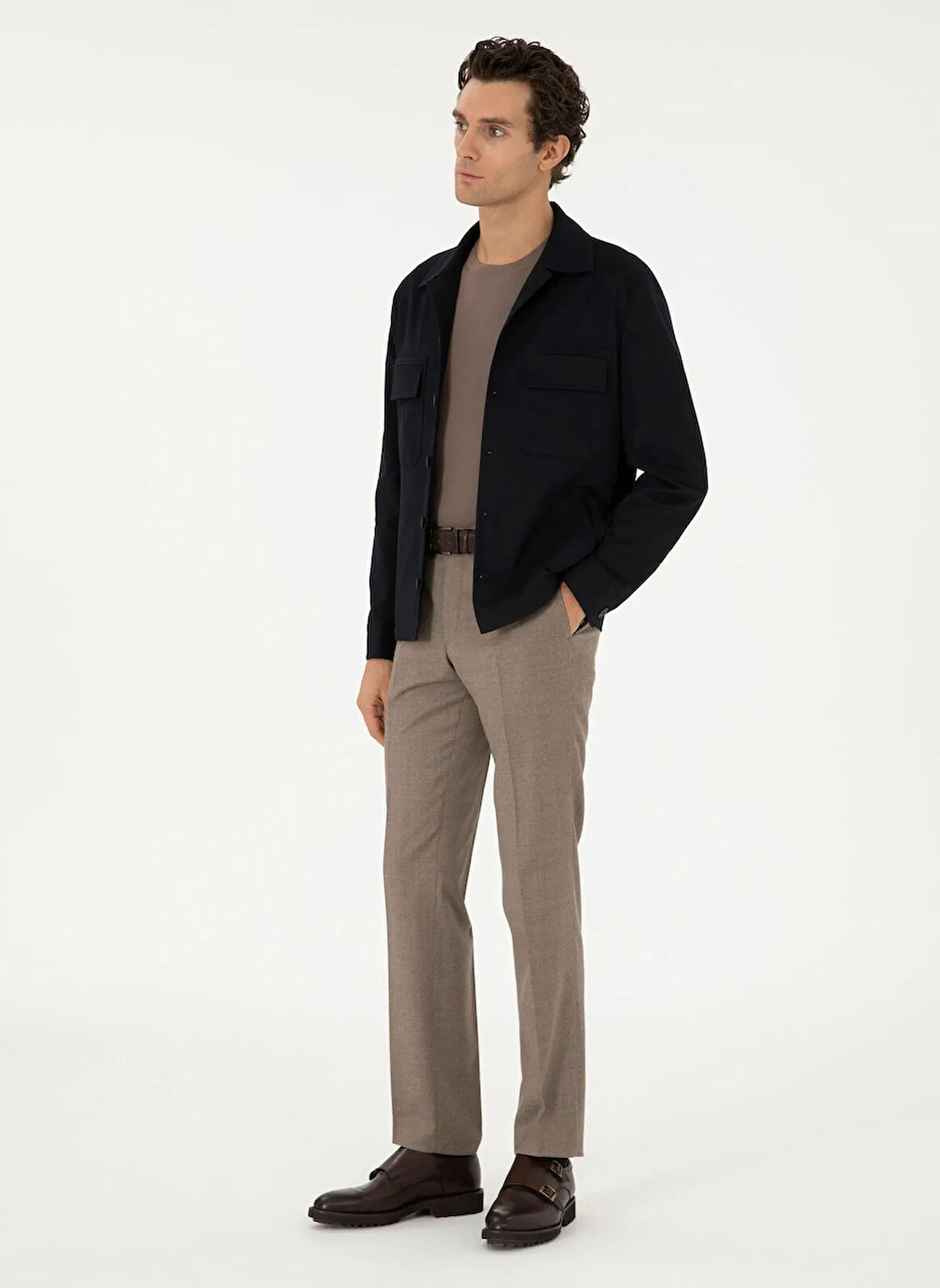 Cacharel Regular Fit Koyu Lacivert Erkek Düz Ceket HOUNS/C