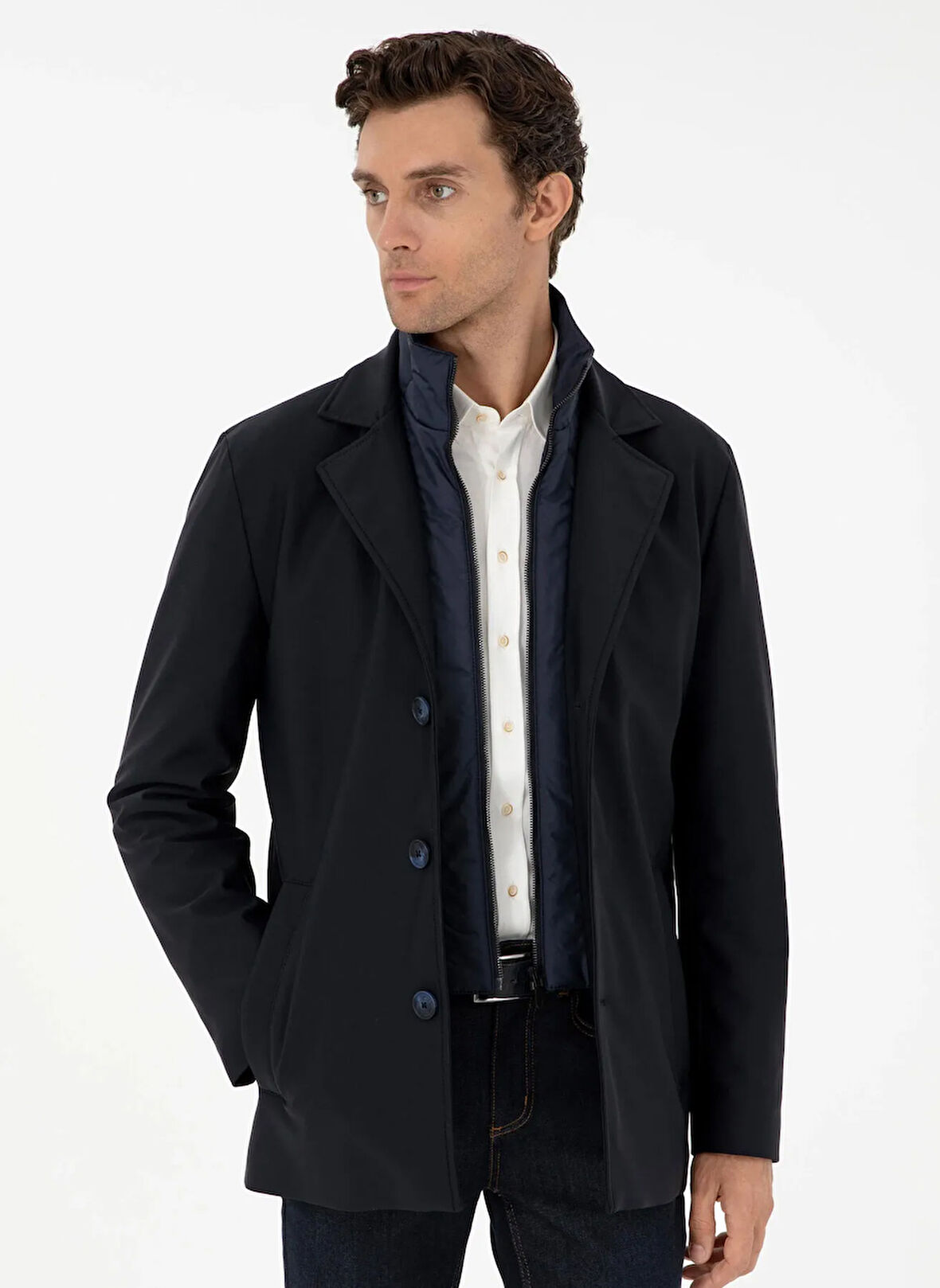 Cacharel Lacivert Erkek Mont LEITH