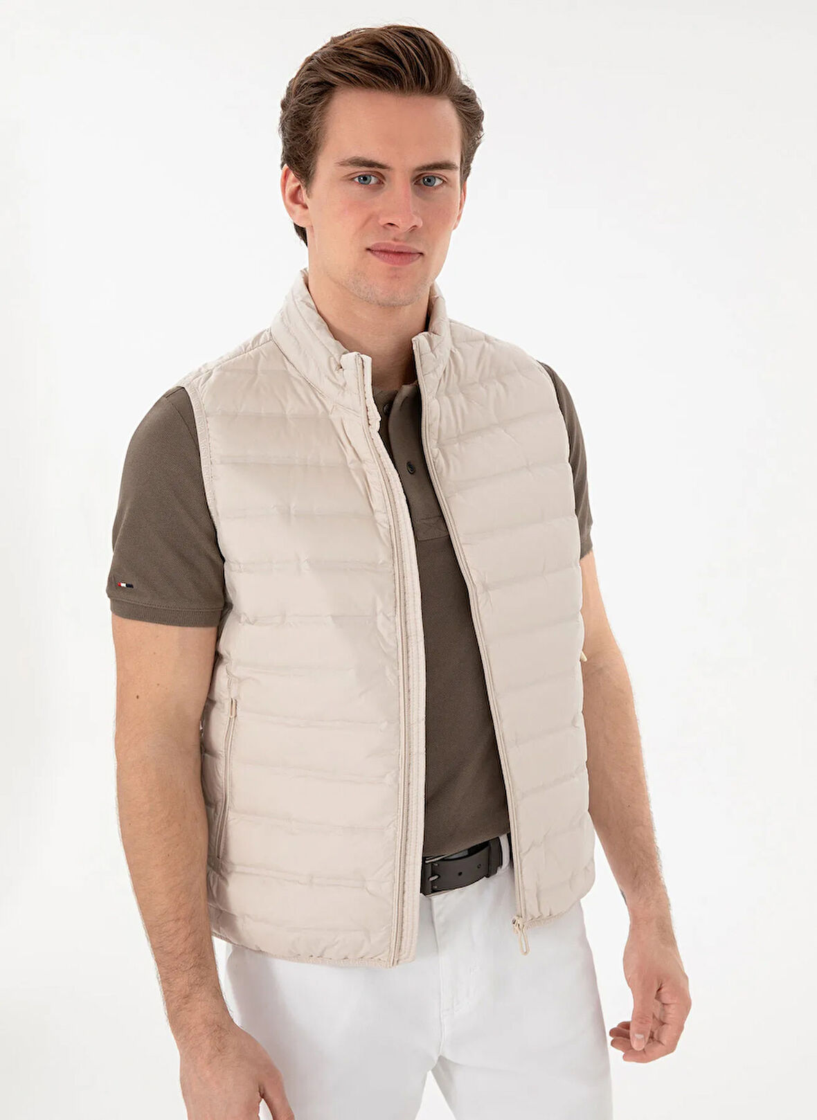 U.S. Polo Assn. Gri Erkek Yelek FRENCY