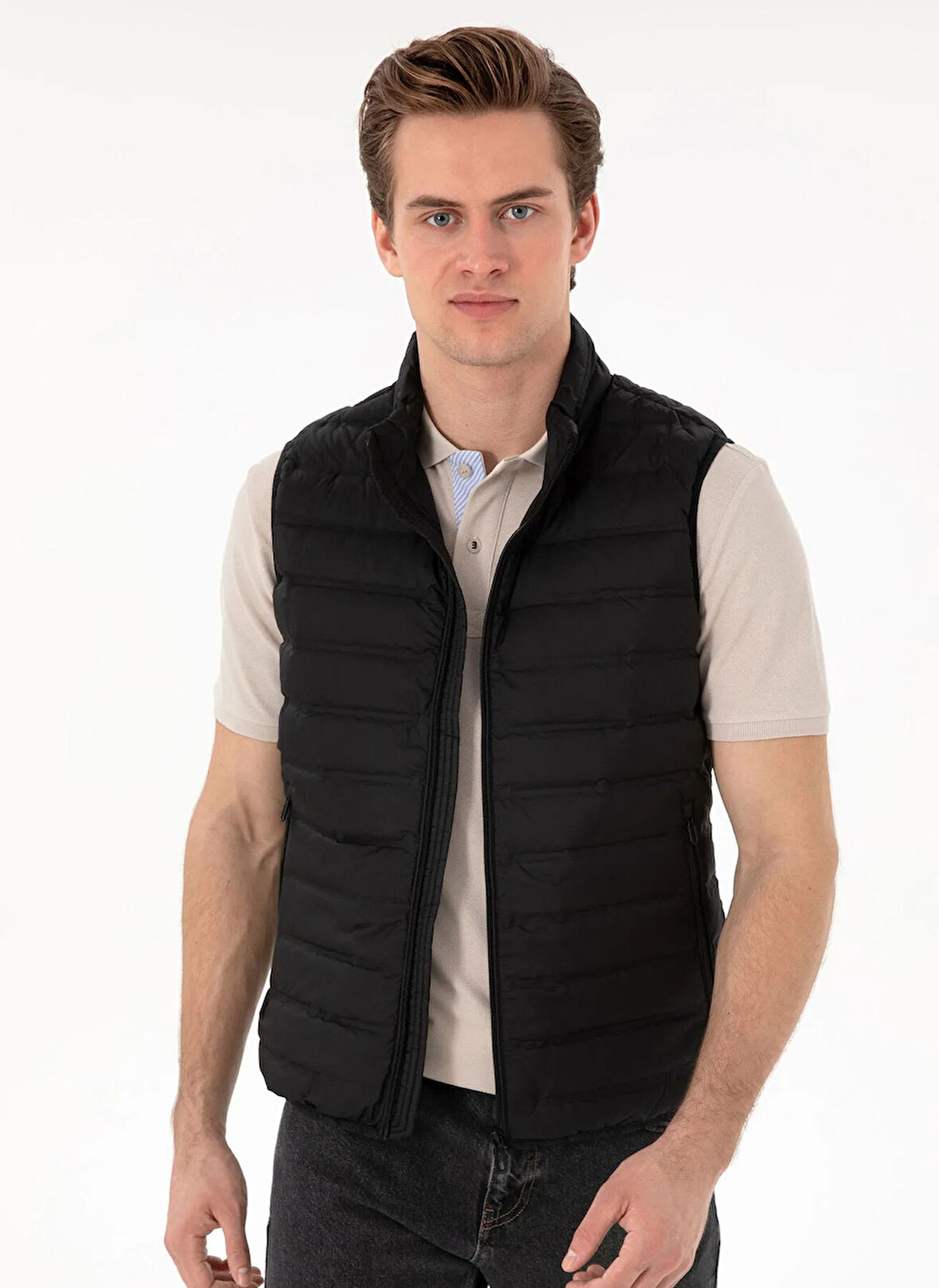U.S. Polo Assn. Siyah Erkek Yelek FRENCY
