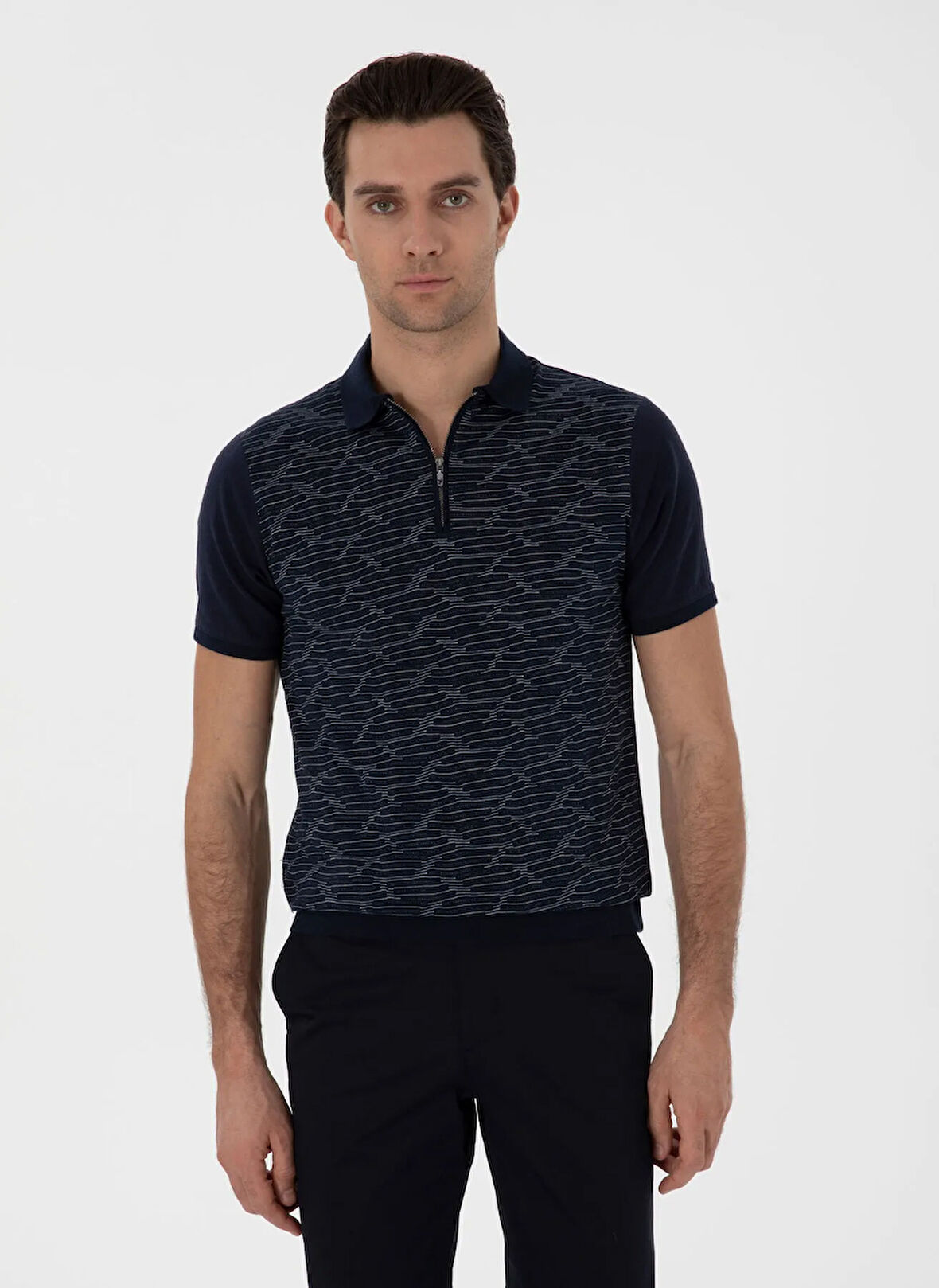 Cacharel Polo Yaka Lacivert Erkek T-Shirt JEDIEL