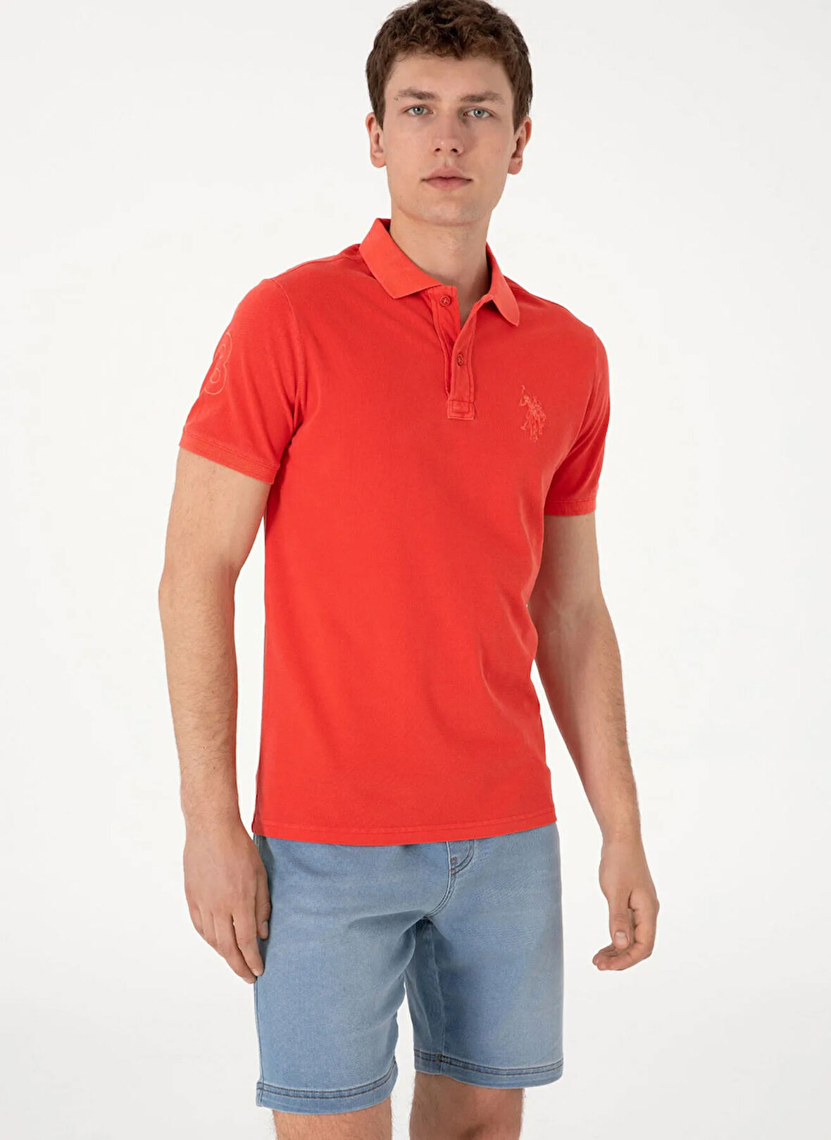 U.S. Polo Assn. Kırmızı Erkek Polo T-Shirt TJ01