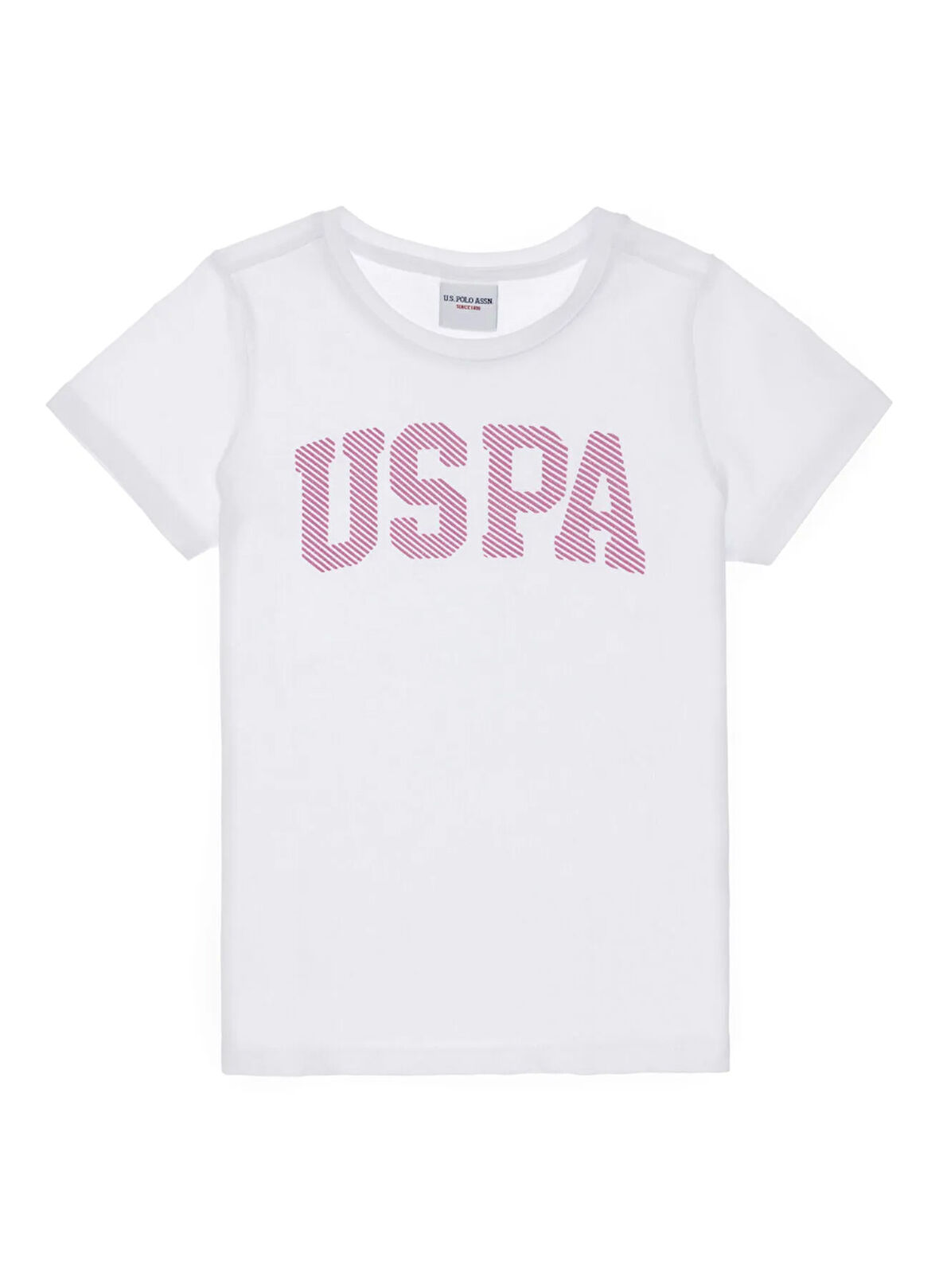 U.S. Polo Assn. Baskılı Beyaz Kız Çocuk T-Shirt KEAN