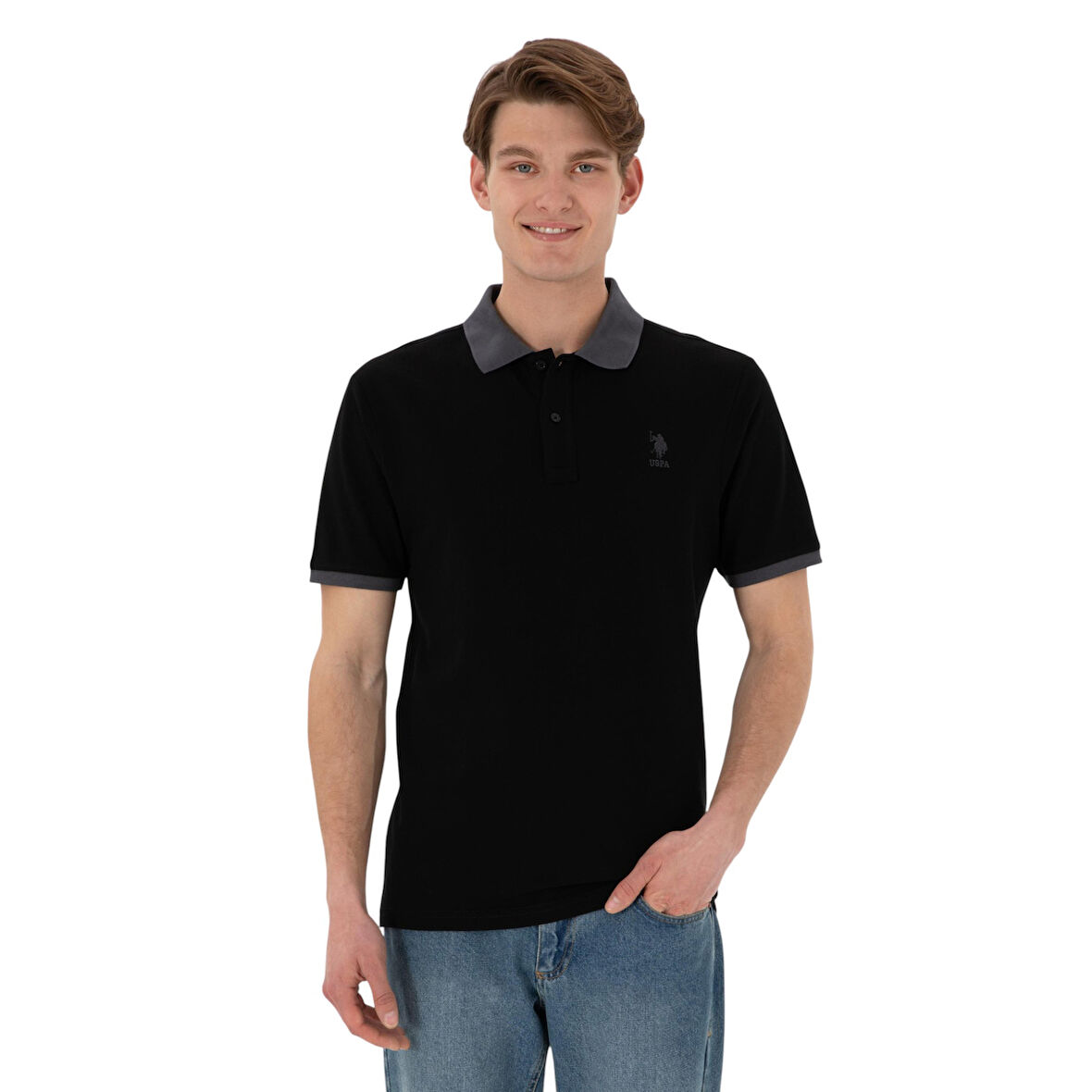 Erkek Regular Fit Polo Yaka Basic Tişört