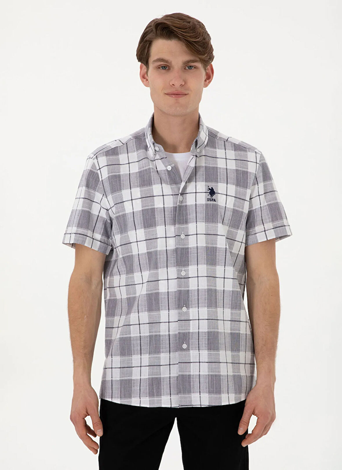 U.S. Polo Assn. Regular Fit Gömlek Yaka Lacivert Erkek Gömlek GASTA