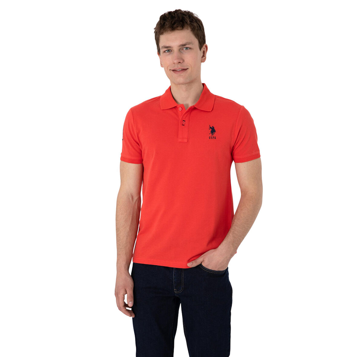 Erkek Slim Fit Polo Yaka Basic Tişört