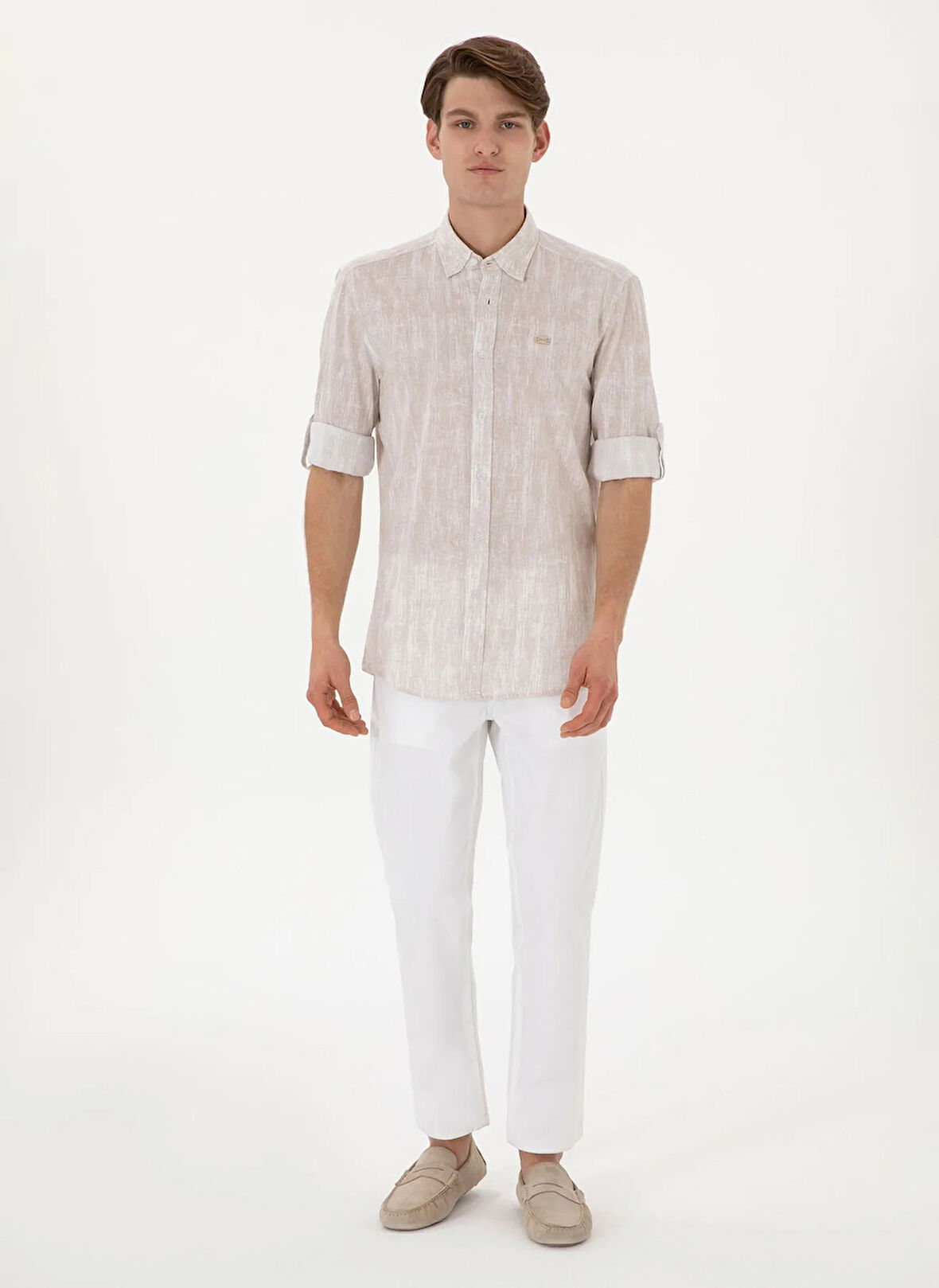 U.S. Polo Assn. Normal Bel Normal Paça Beyaz Erkek Chino Pantolon MICHES