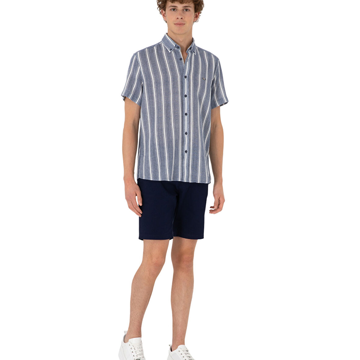 Erkek Haki Kısa Kollu Gömlek 2182541