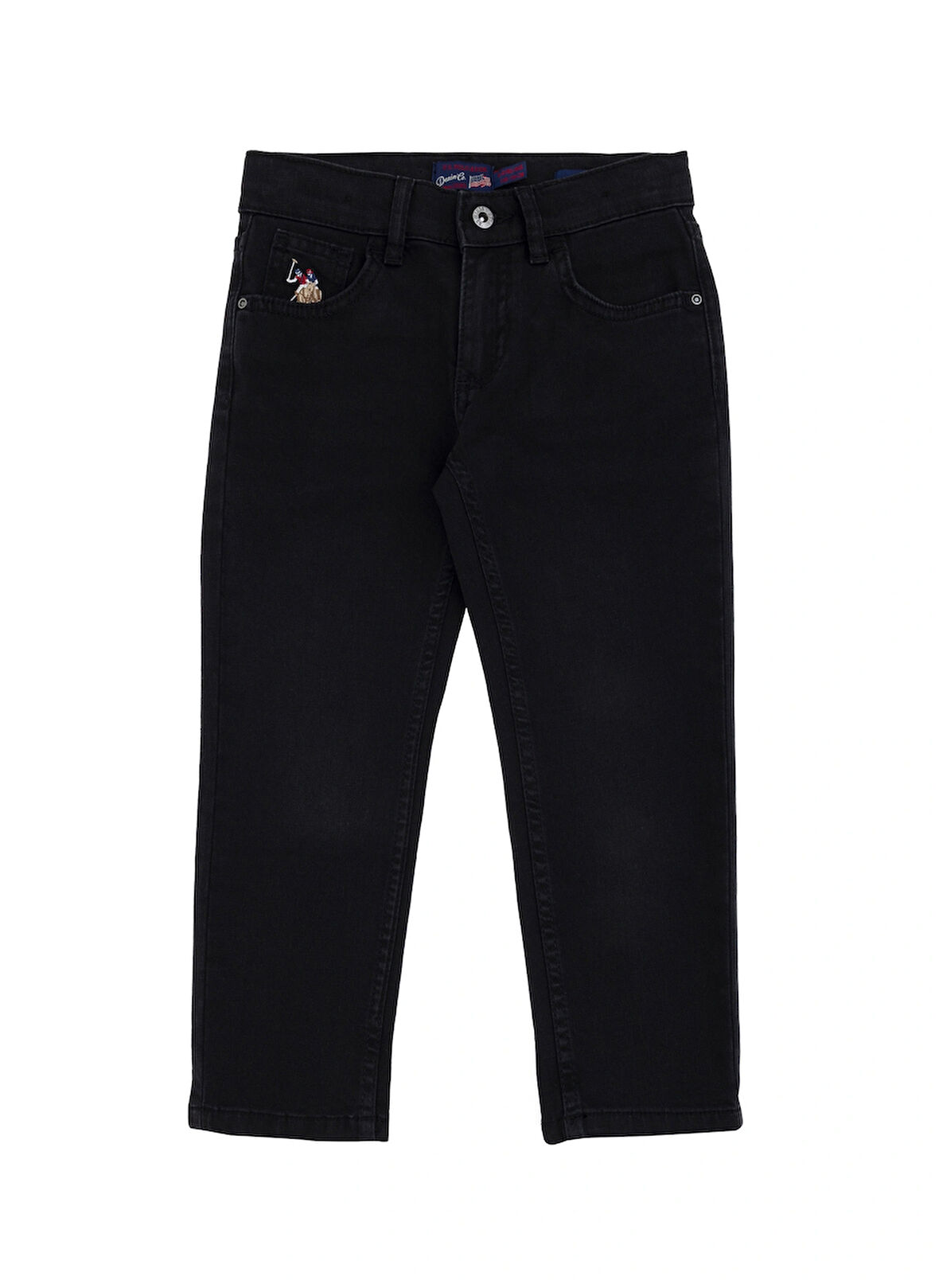 U.S. Polo Assn. Normal Bel Siyah Erkek Çocuk Denim Pantolon RCLACOPOKIDS
