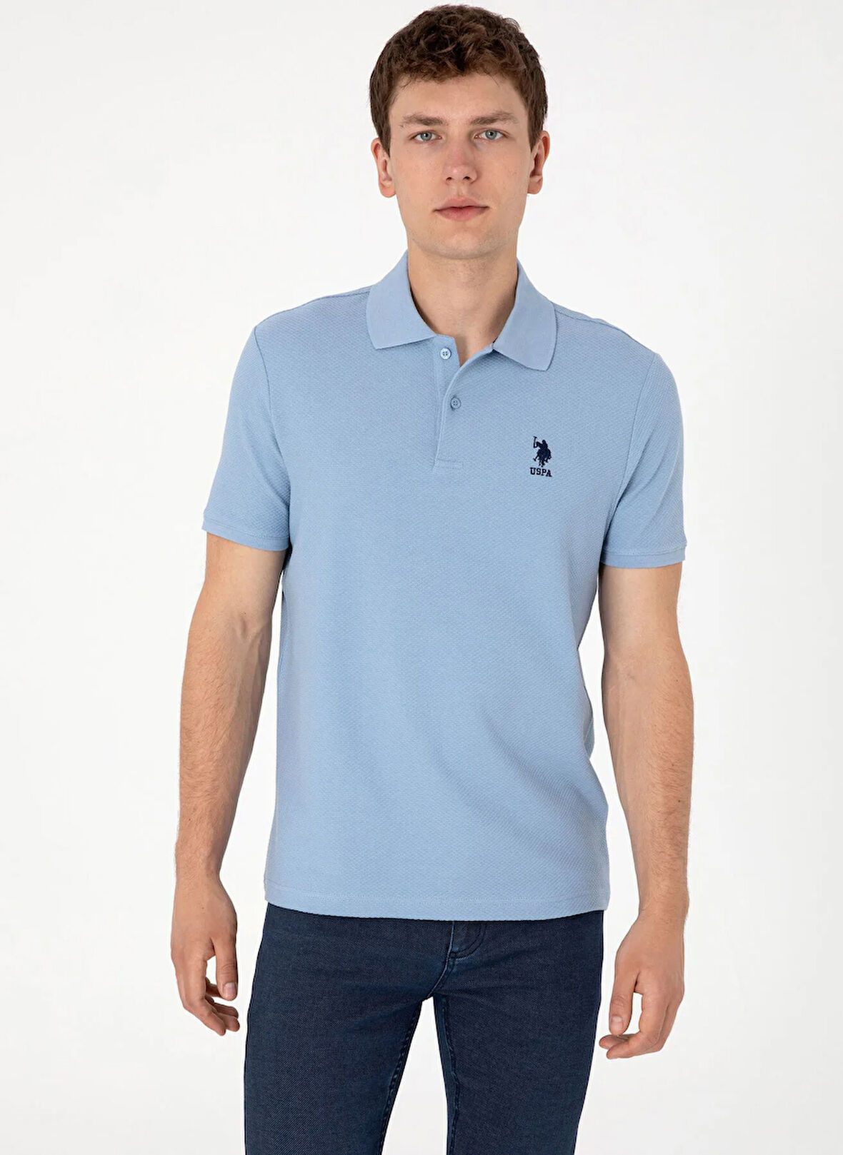 U.S. Polo Assn. Mavi Erkek Polo T-Shirt TASE