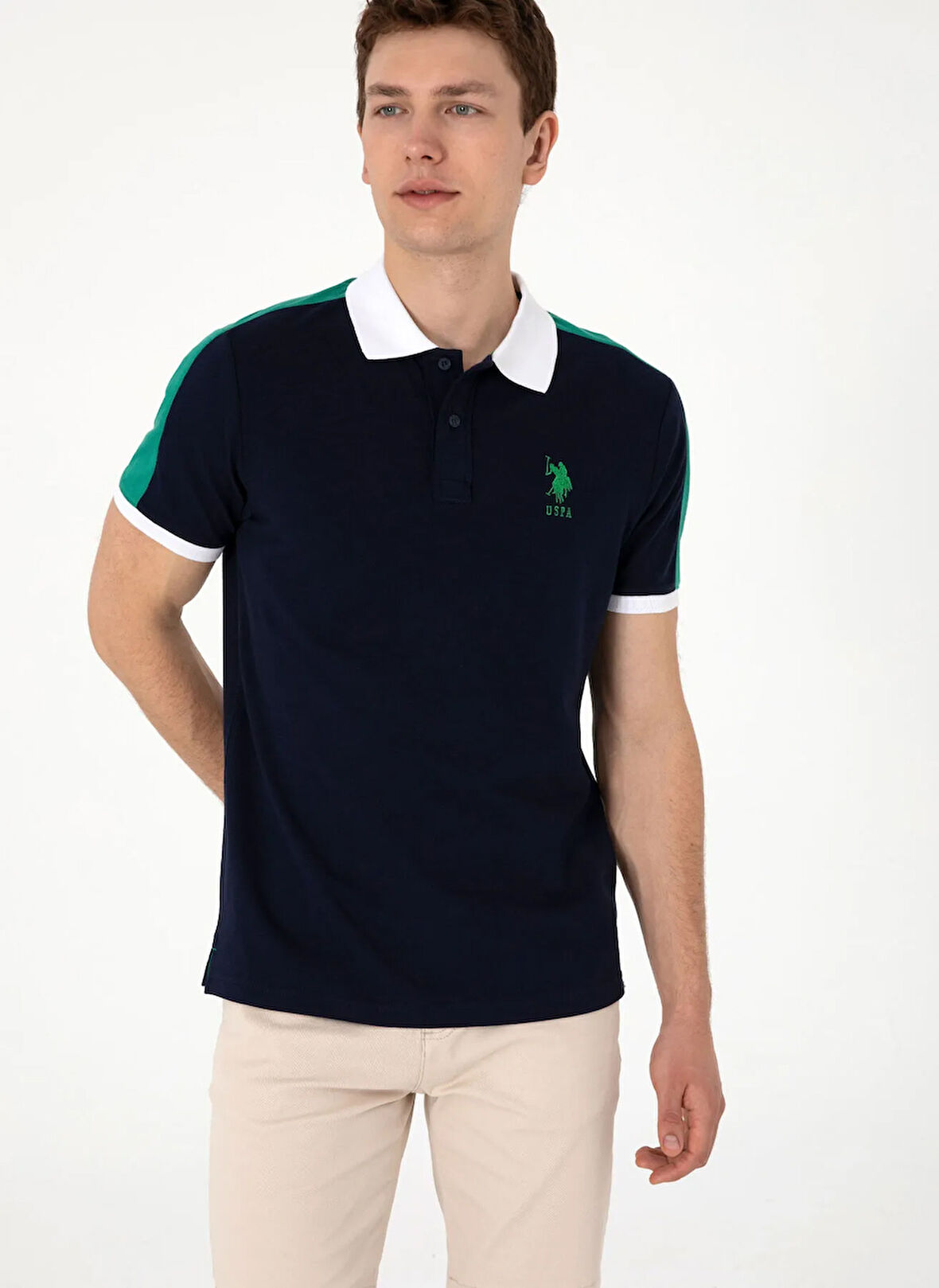 U.S. Polo Assn. Lacivert Erkek Polo T-Shirt T-KENTAS
