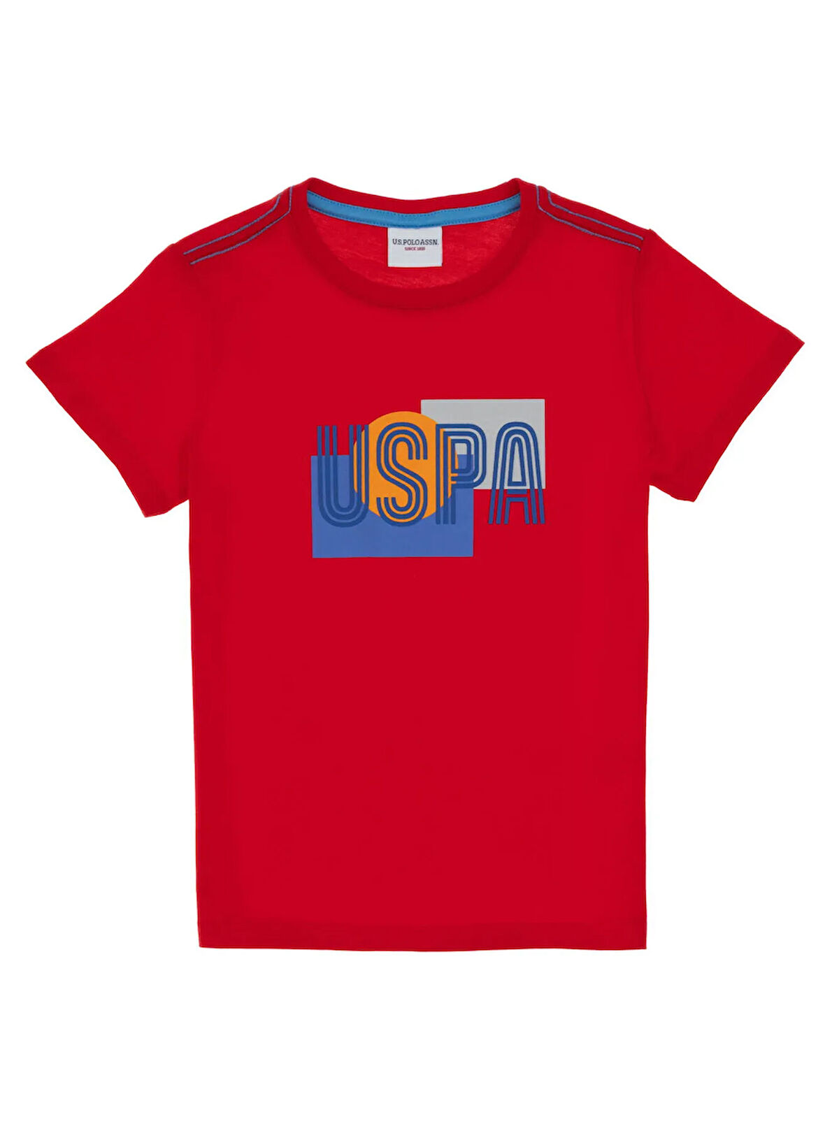U.S. Polo Assn. Baskılı Kırmızı Erkek Çocuk T-Shirt PAMELKIDS