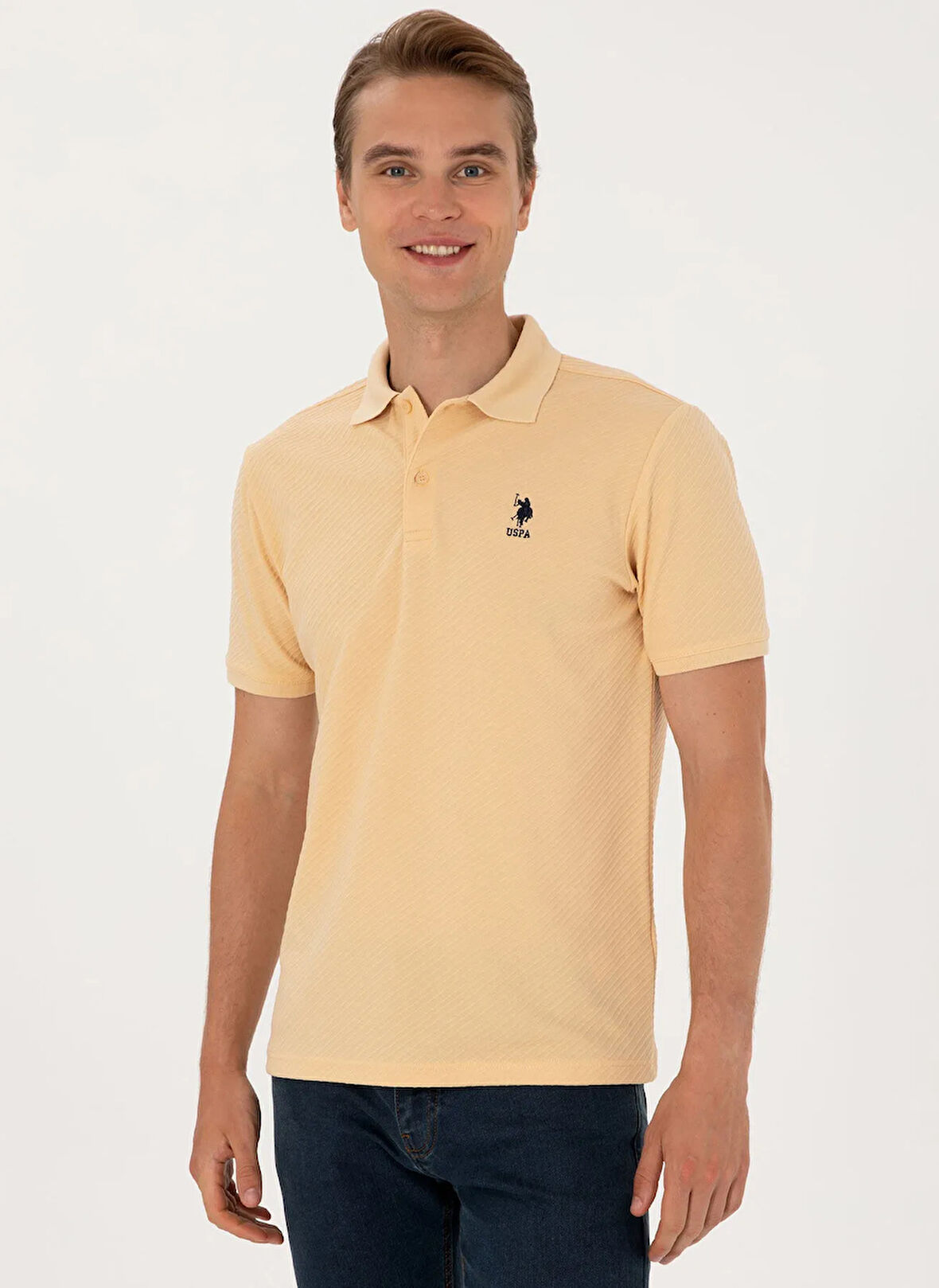 U.S. Polo Assn. Beyaz Erkek Polo T-Shirt PURS