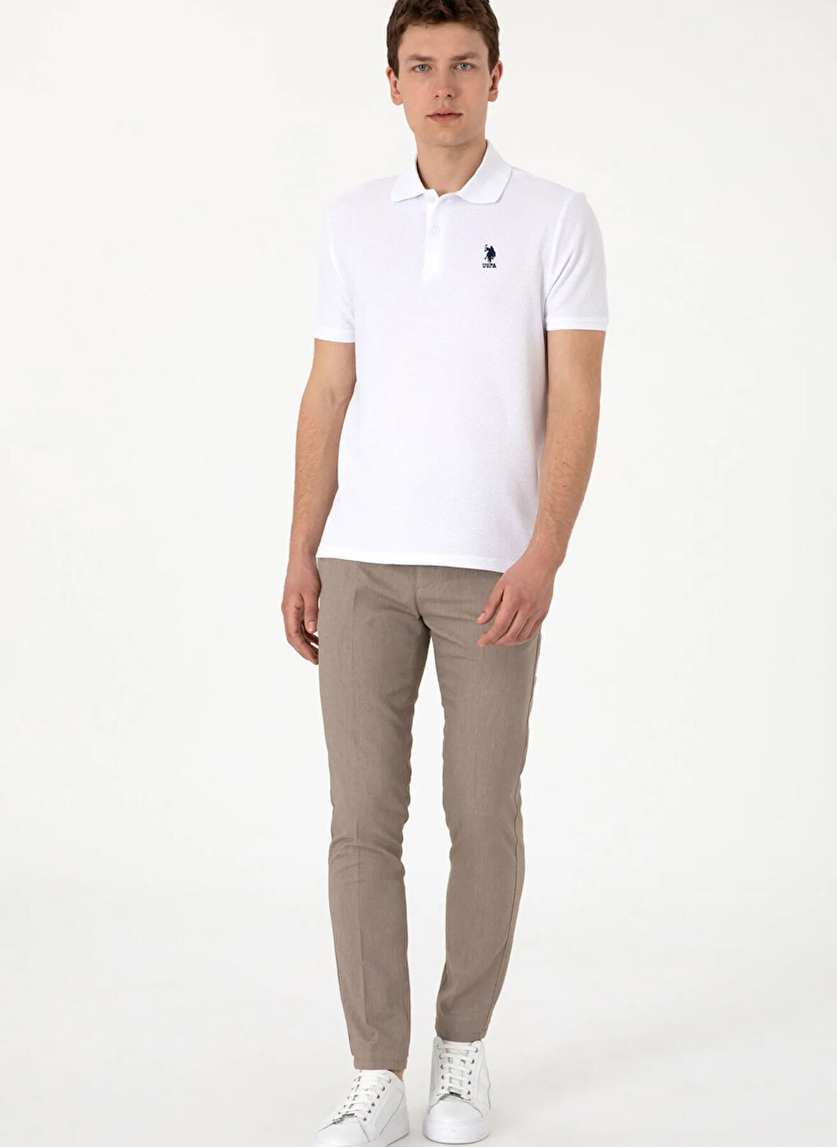 U.S. Polo Assn. Normal Bel Normal Paça Yeşil Erkek Chino Pantolon LARUS