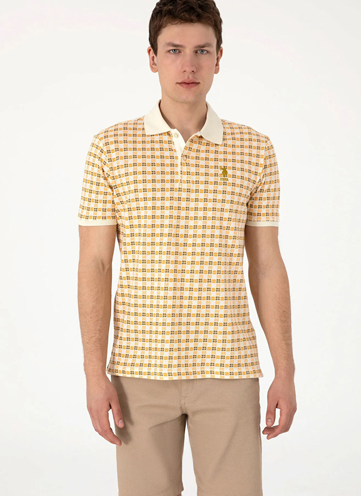 U.S. Polo Assn. Beyaz Erkek Polo T-Shirt JANSON