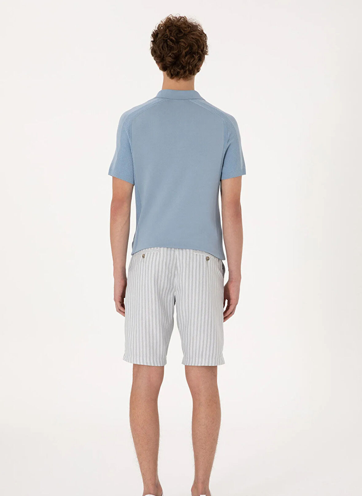 U.S. Polo Assn. Normal Bel Regular Fit Açık Gri Erkek Bermuda Şort LANES