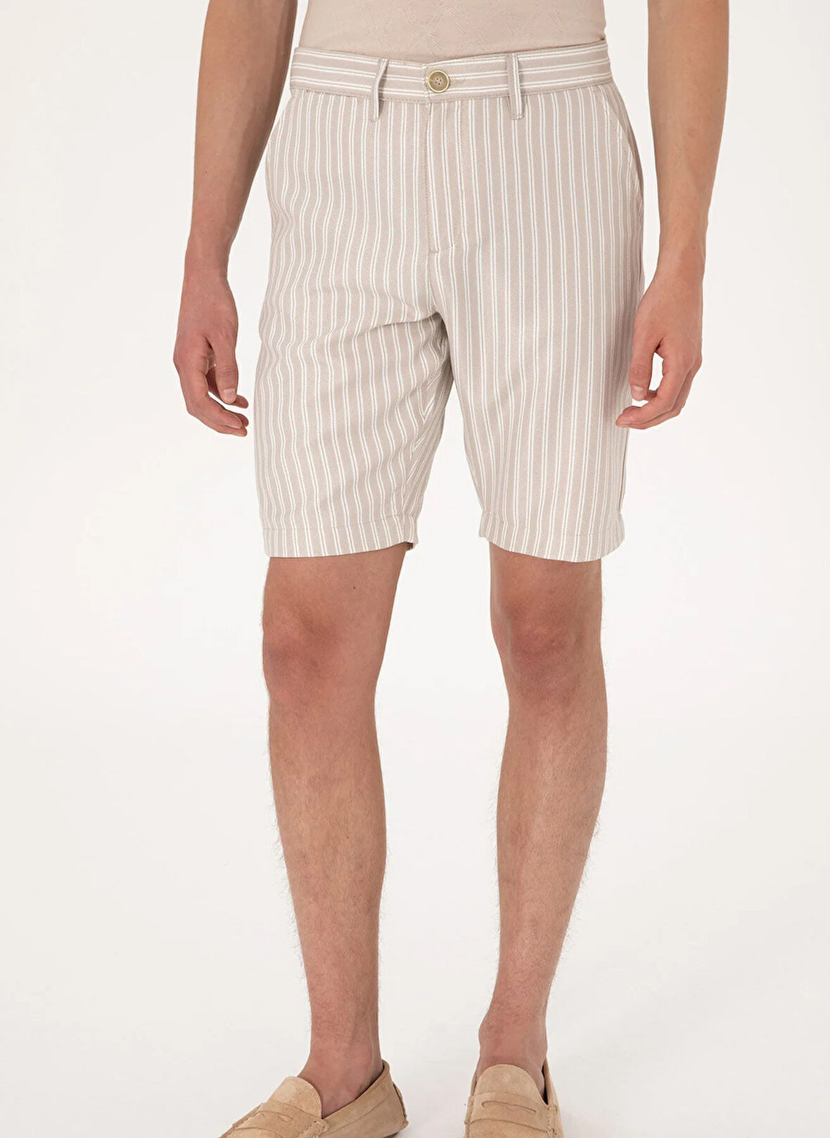 U.S. Polo Assn. Normal Bel Regular Fit Taş Erkek Bermuda Şort LANES