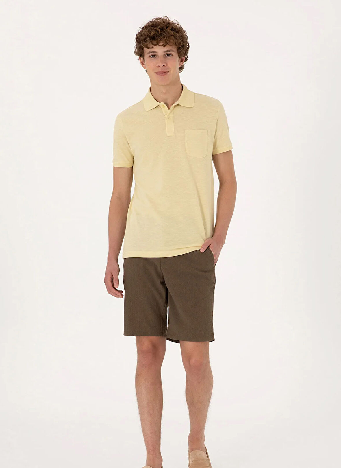 U.S. Polo Assn. Normal Bel Regular Fit Kahve Erkek Bermuda Şort MONIA-S