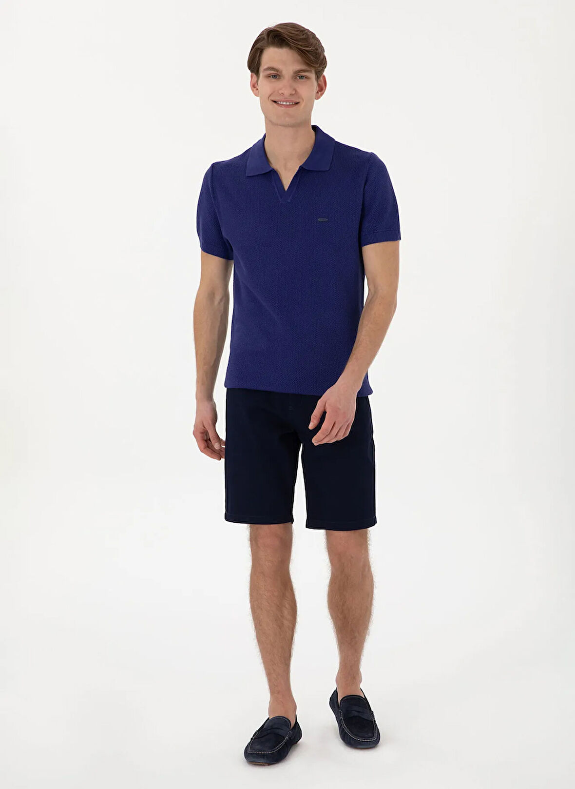 U.S. Polo Assn. Normal Bel Regular Fit Lacivert Erkek Bermuda Şort NESTA