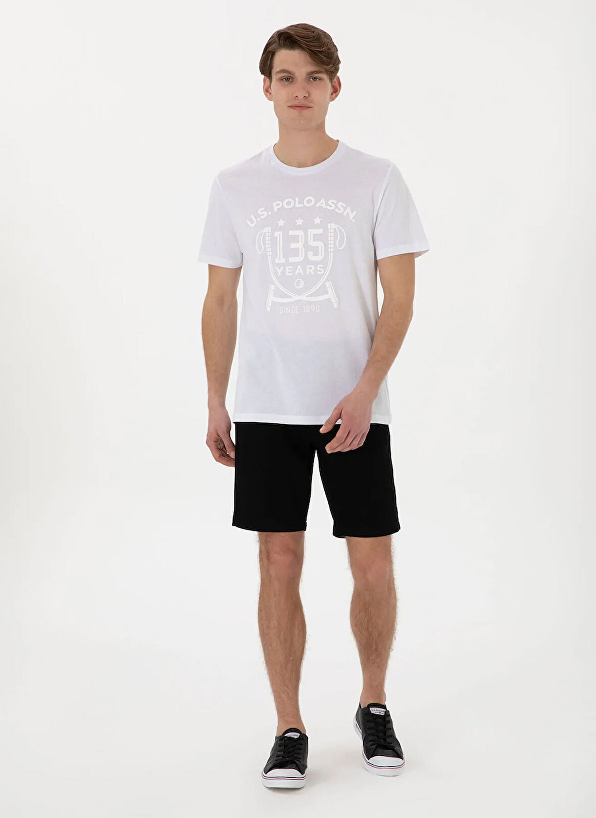 U.S. Polo Assn. Normal Bel Regular Fit Siyah Erkek Bermuda Şort NESTA