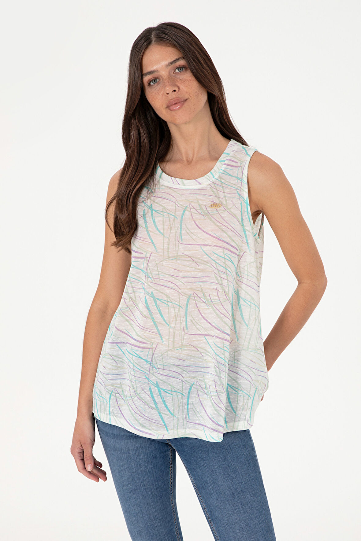 U.S. Polo Assn. Kadın Kolsuz T-shirt 2104742