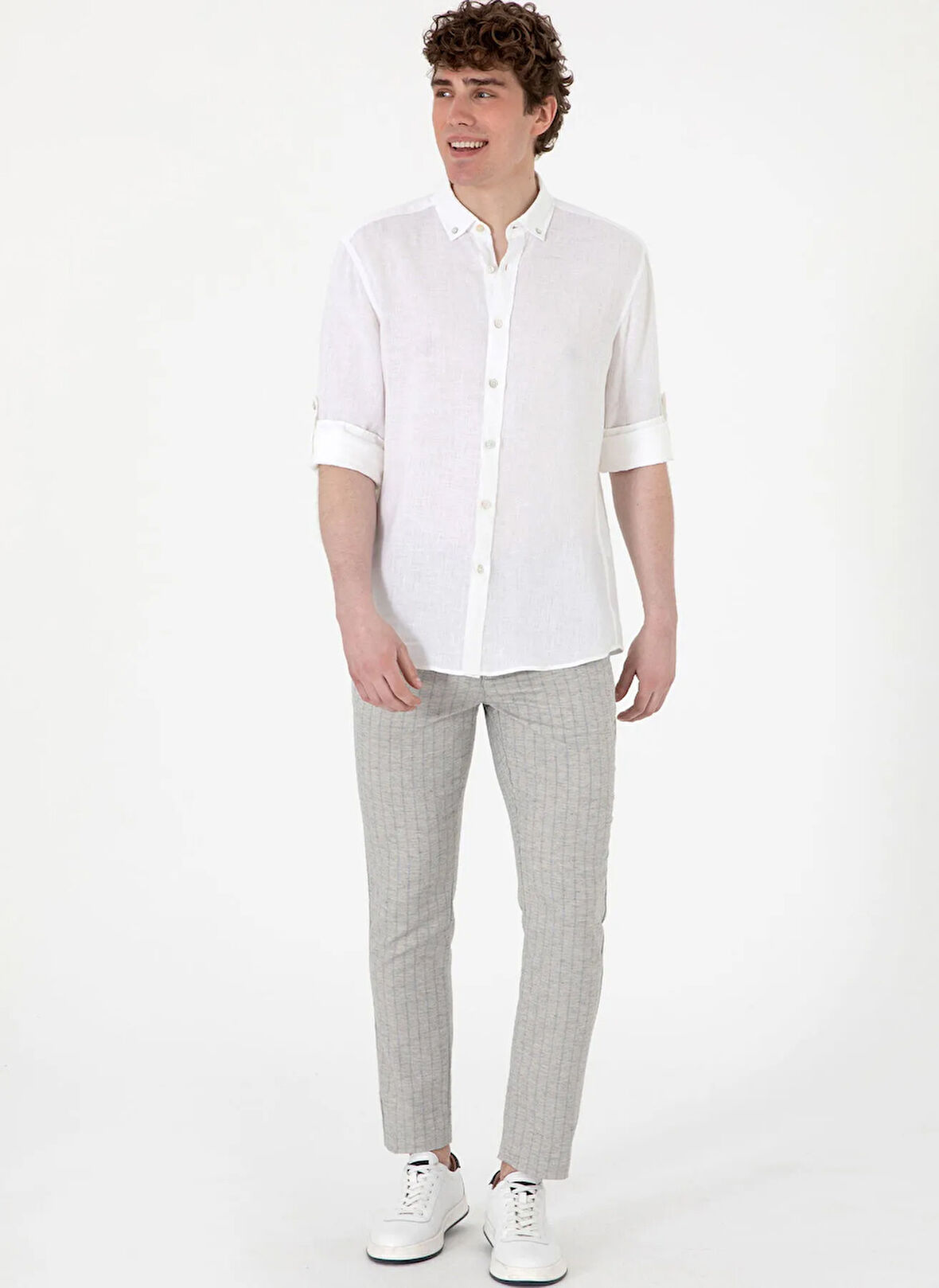 U.S. Polo Assn. Normal Bel Normal Paça Gri Erkek Chino Pantolon ADOR-P